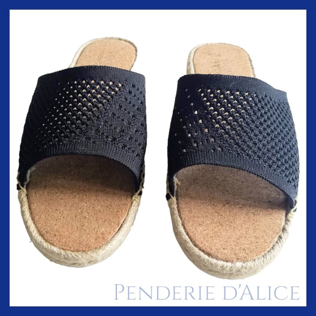 Other EMU Australia EBOR MAC espadrille slides sz 9 cork black Size US 9 / IT 39 - 1 Thumbnail