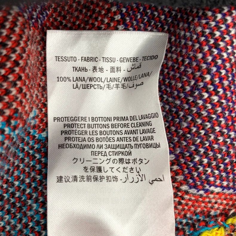 Gucci Gucci Multi-color pattern printed wool V-neck long-sleeved Size US L / EU 52-54 / 3 - 7 Thumbnail