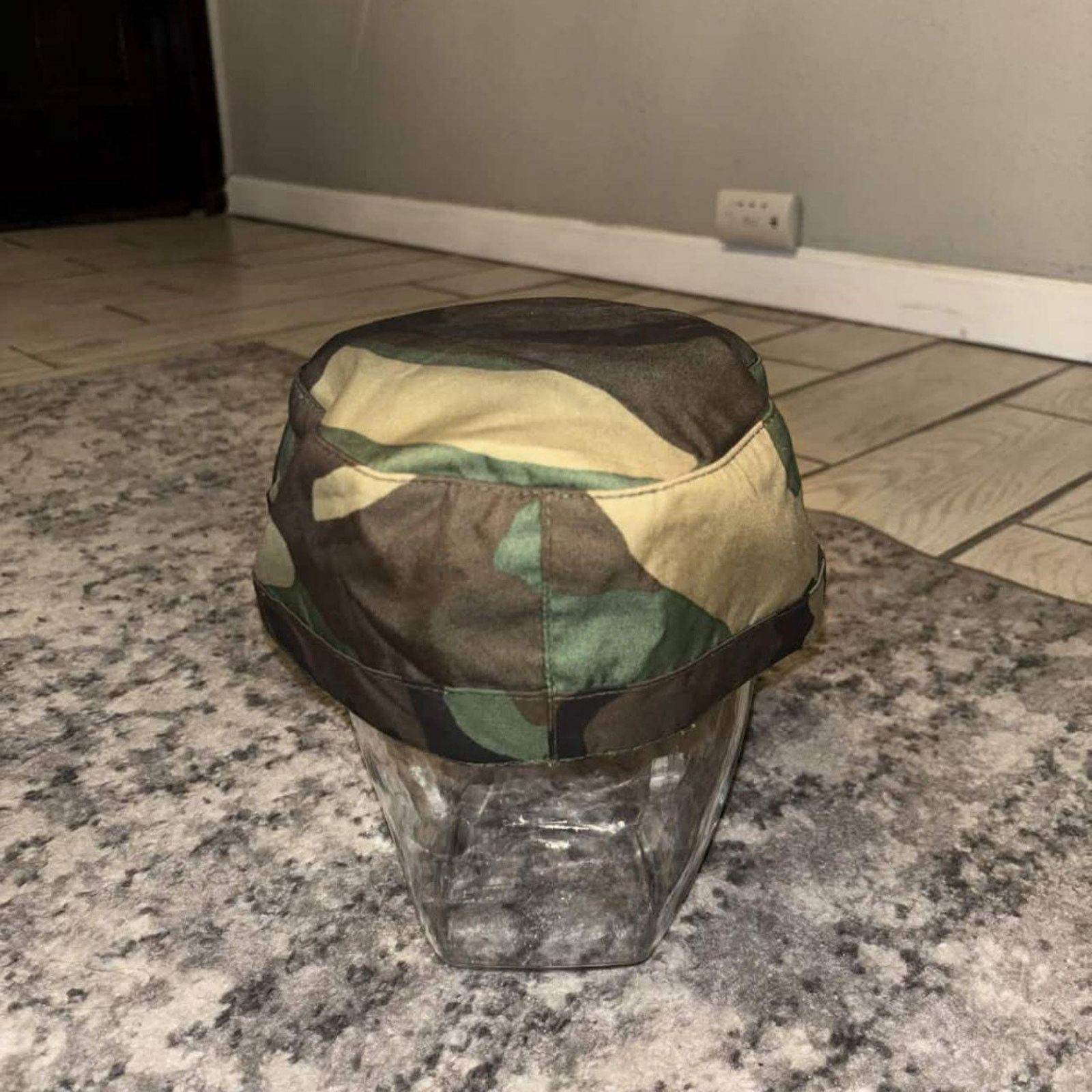 Vintage Vintage 80s Woodland Camouflage Military Cap Size ONE SIZE - 5 Thumbnail