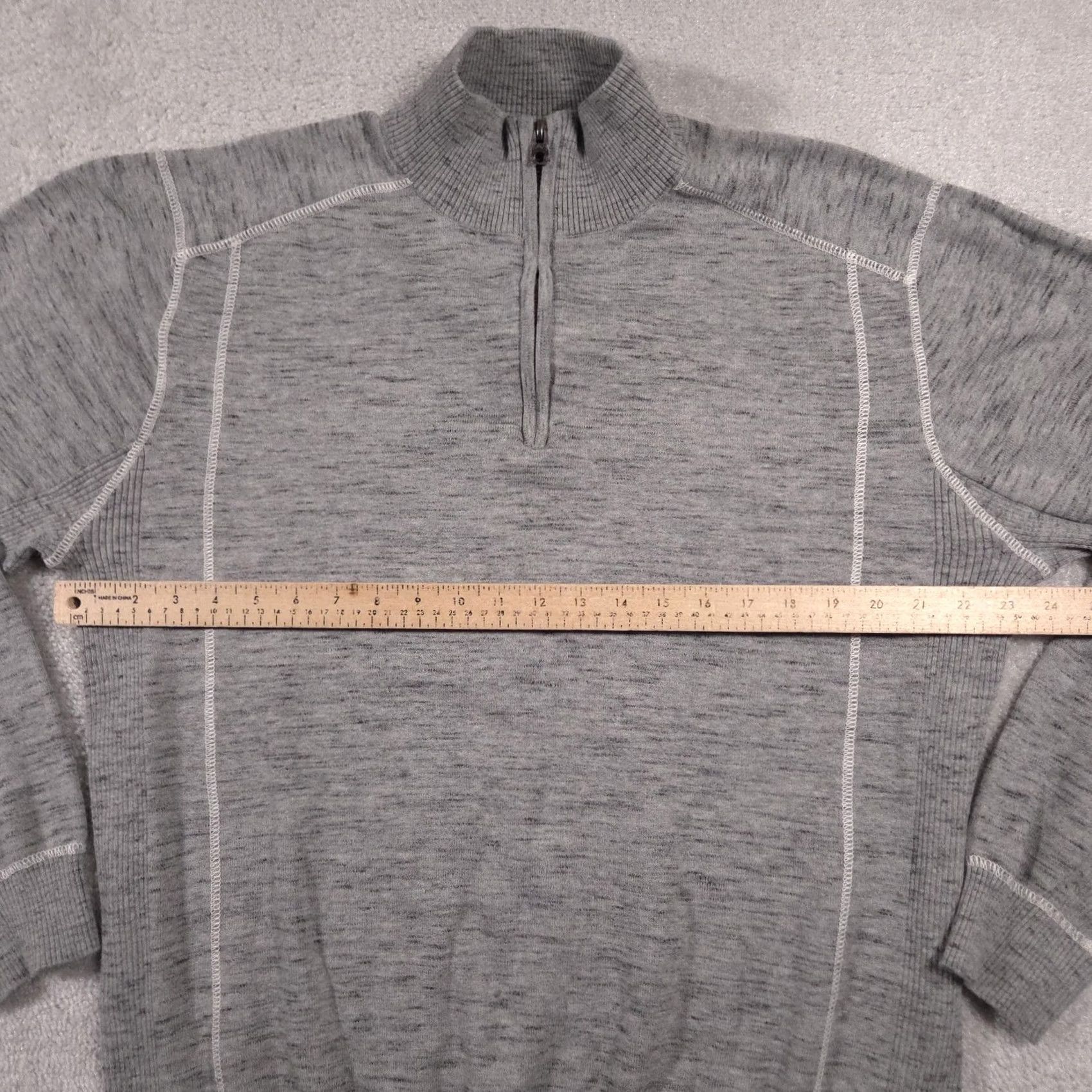Buckle Black Buckle Black Sweater Mens XL Gray Quarter Zip Mock Neck Athletic Fit Pullover Size US XL / EU 56 / 4 - 7 Thumbnail