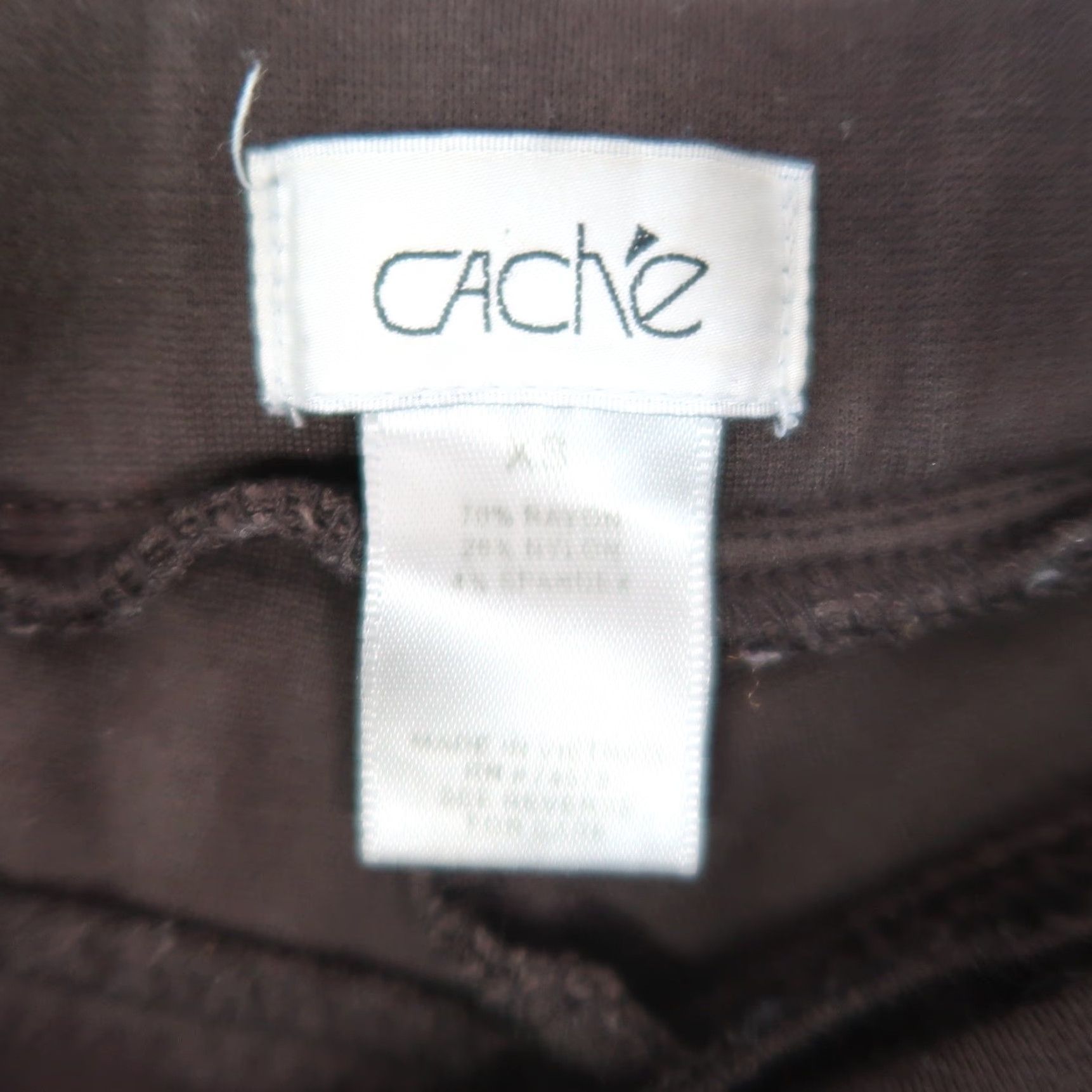 Vintage VINTAGE Caché Brown Low Rise Crop Leggings XS Women Tie none? Size 26" / US 2 / IT 38 - 4 Thumbnail