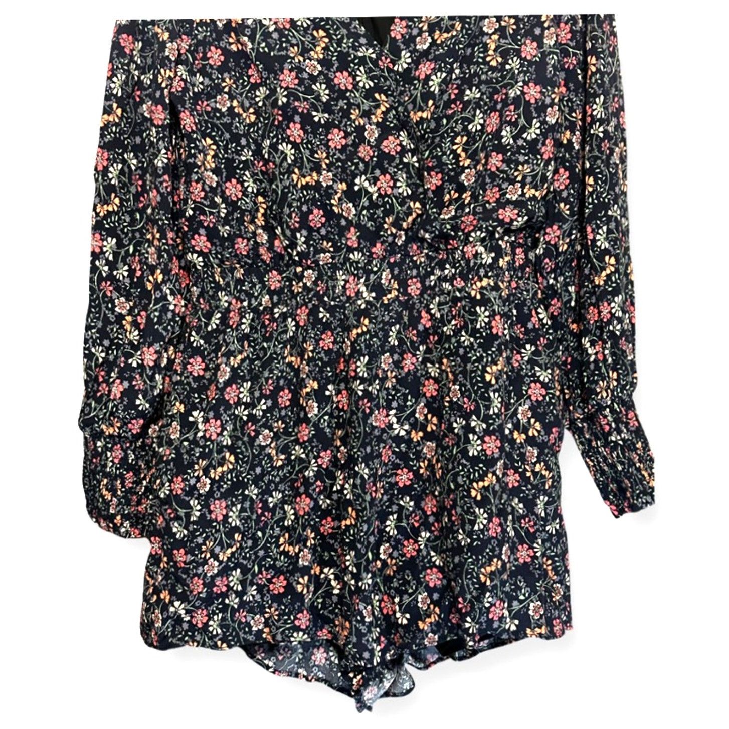 Other Lost And Wander Romper Long Sleeve Pockets Floral Black M Size 30" / US 8 / IT 44 - 5 Thumbnail