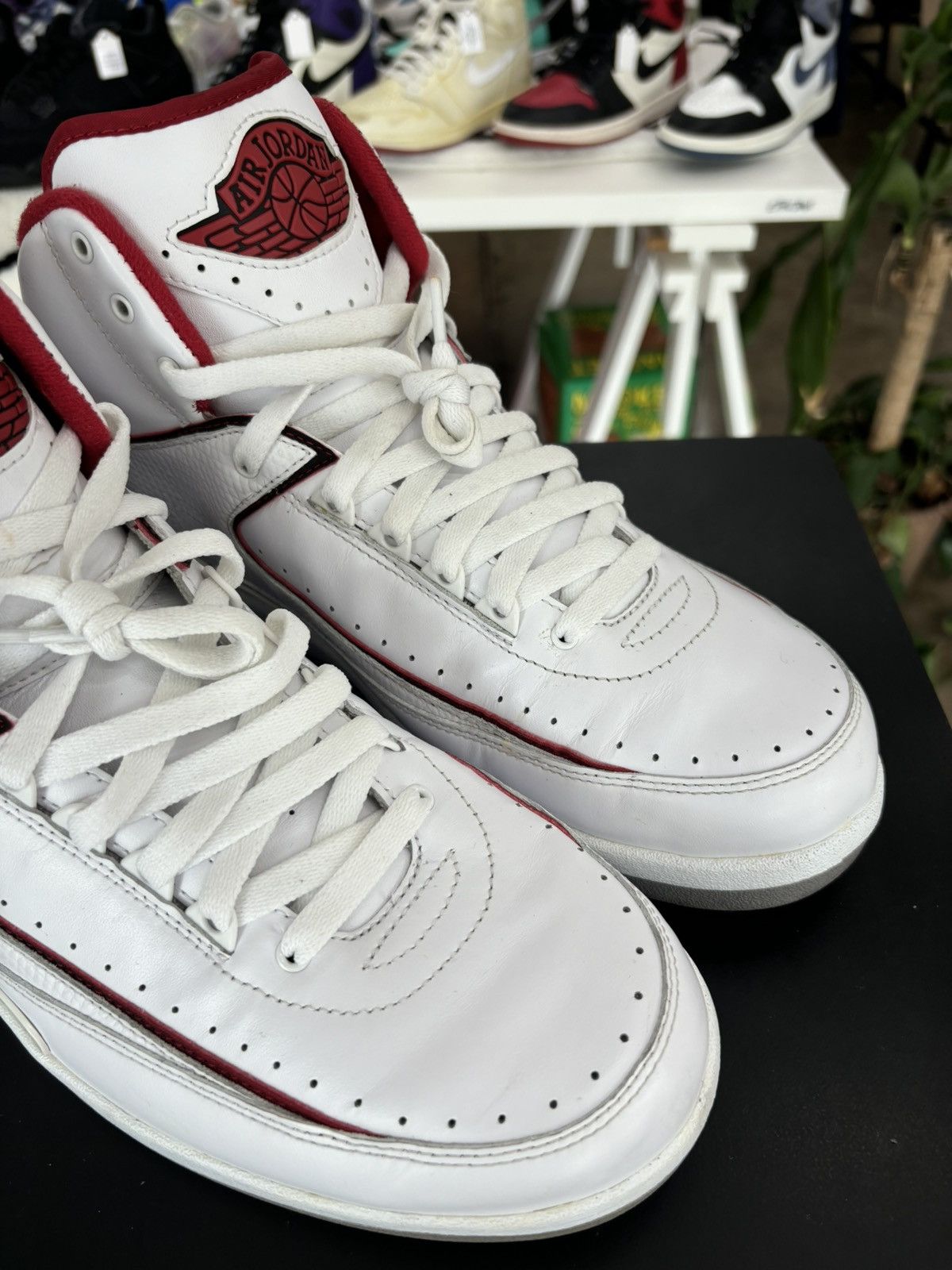 Jordan Brand Air Jordan 2 White Red Sz. 12 (2014) Size US 12 / EU 45 - 7 Thumbnail