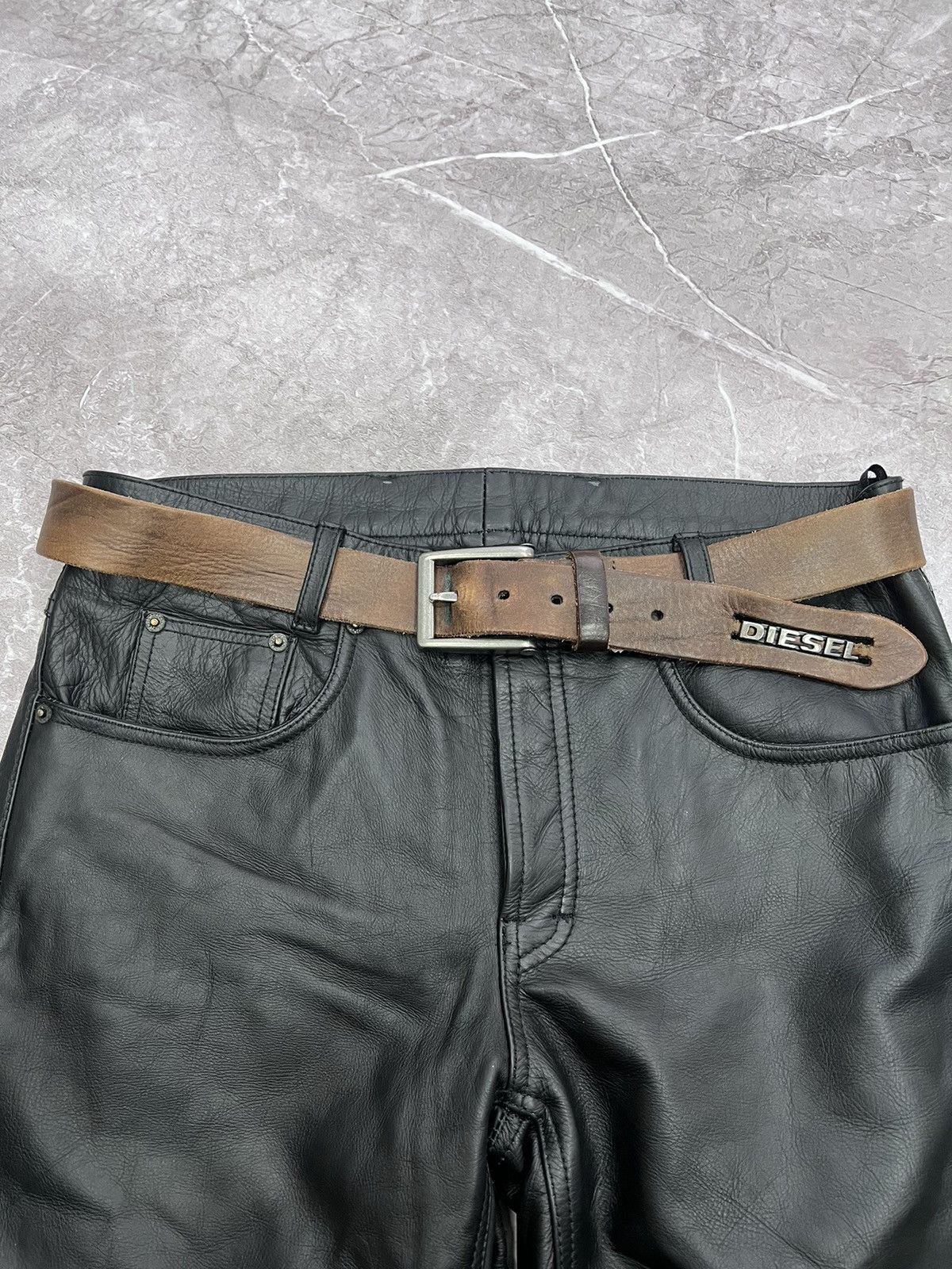 Diesel × If Six Was Nine × Vintage SALE💣💣 VINTAGE DIESEL GOTHIC LEATHER BELT RICK OWENS STYLE Size ONE SIZE - 1 Thumbnail