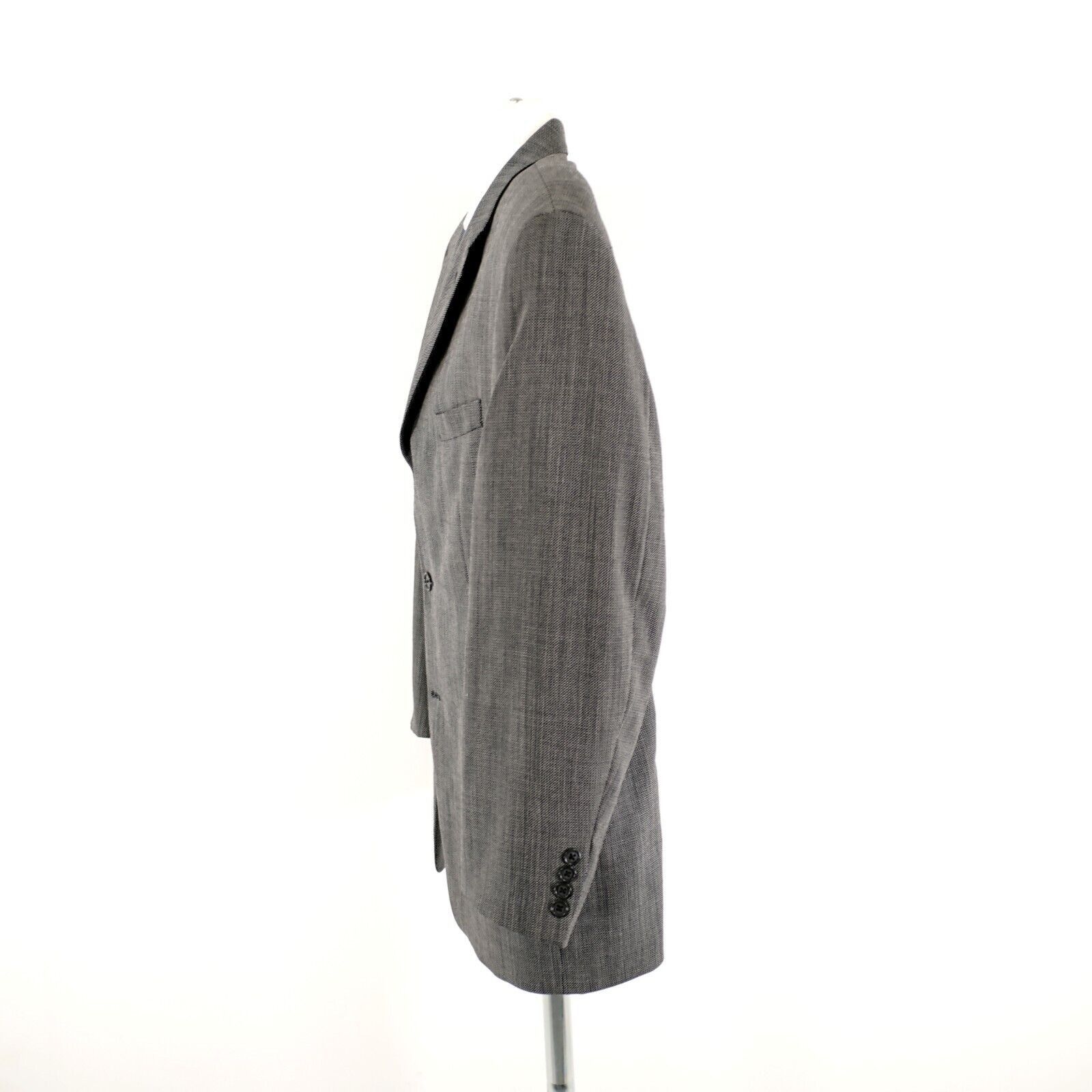 Calvin Klein Calvin Klein Lord & Taylor White Black Check Textured Wool 2 Size 44S - 6 Thumbnail