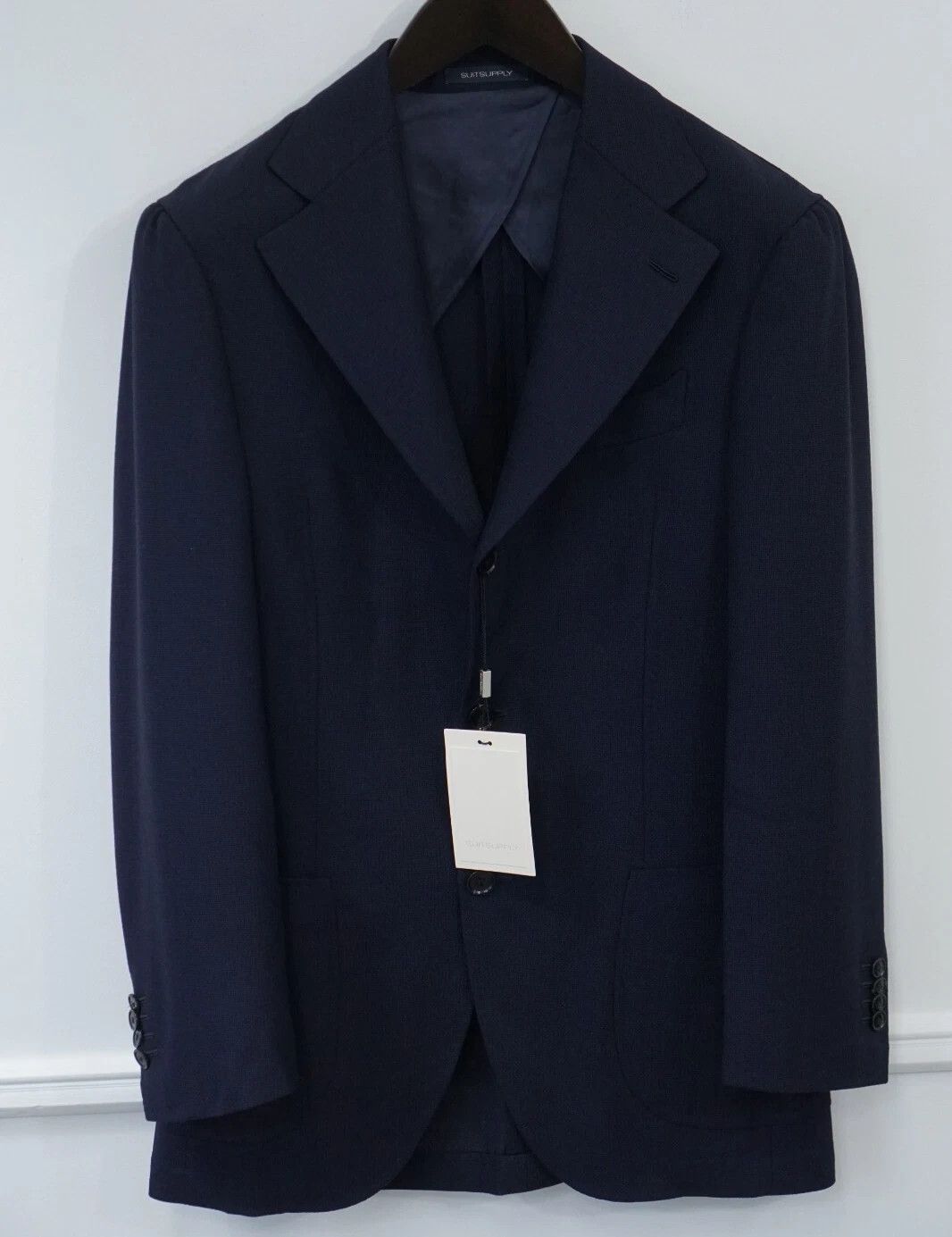 Men Suitsupply Suit La Spalla Wool Huddersfield Blue UK/US34