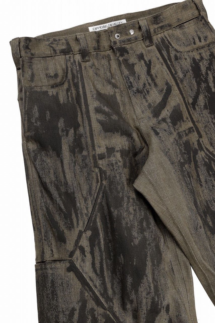 Japanese Brand OPPOSE DUALITY 10 POCKET PANEL DENIM TROUSERS (DIRT GREEN) Size US 32 / EU 48 - 7 Thumbnail