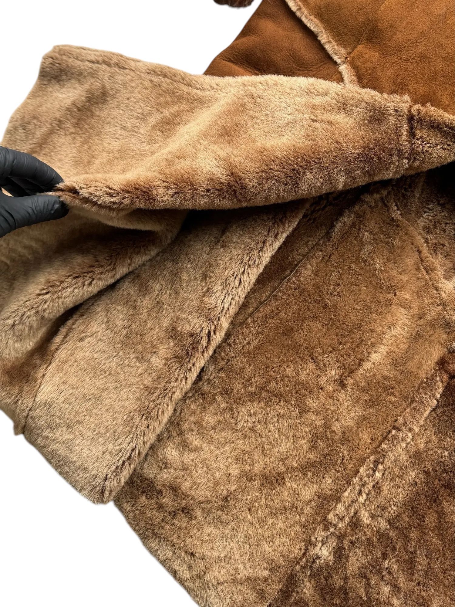 Vintage Real Sheepskin Coat From The 90s(V212) Size M / US 6-8 / IT 42-44 - 4 Thumbnail