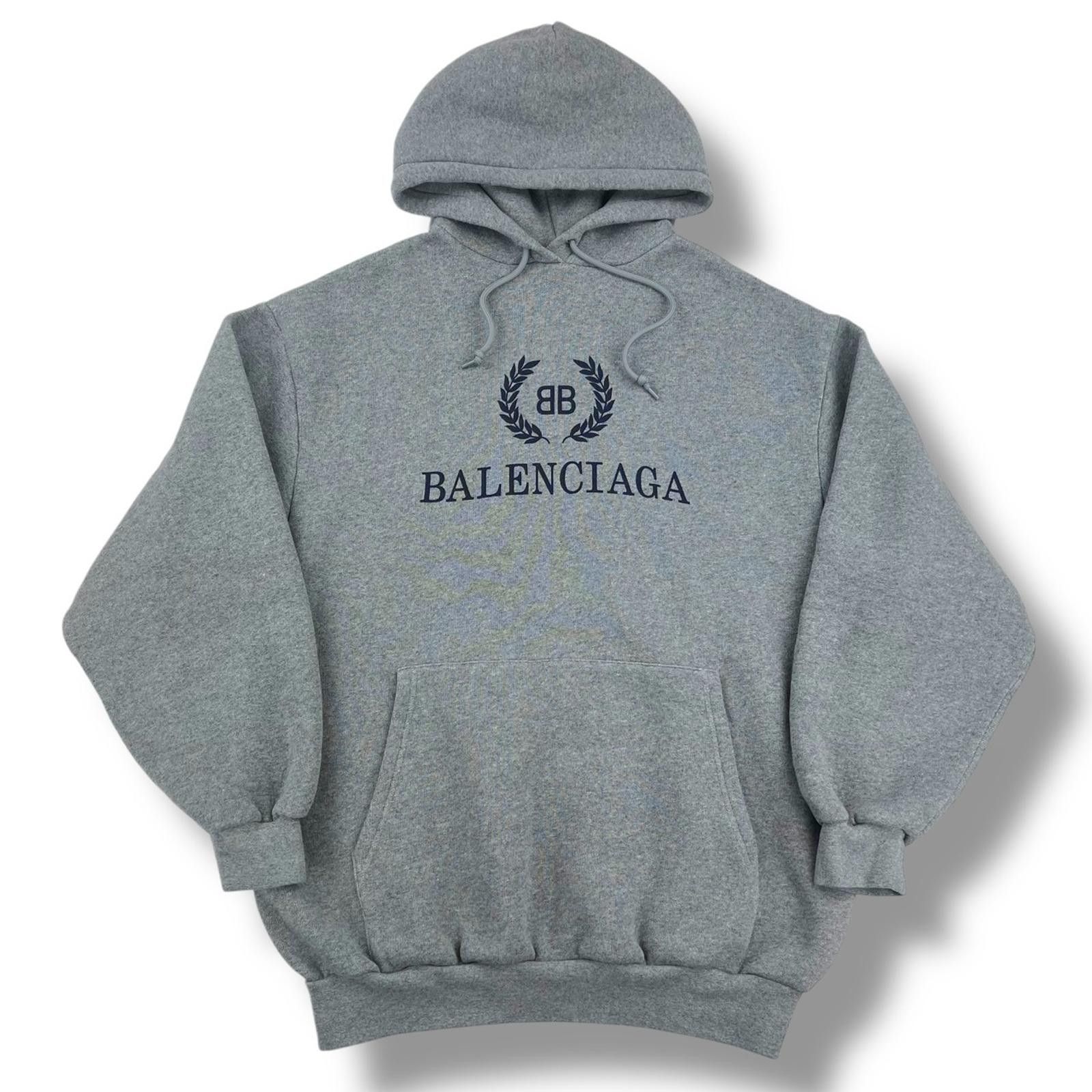 Balenciaga Balenciaga BB Crest Grey Hoodie Size US M / EU 48-50 / 2 - 2 Thumbnail