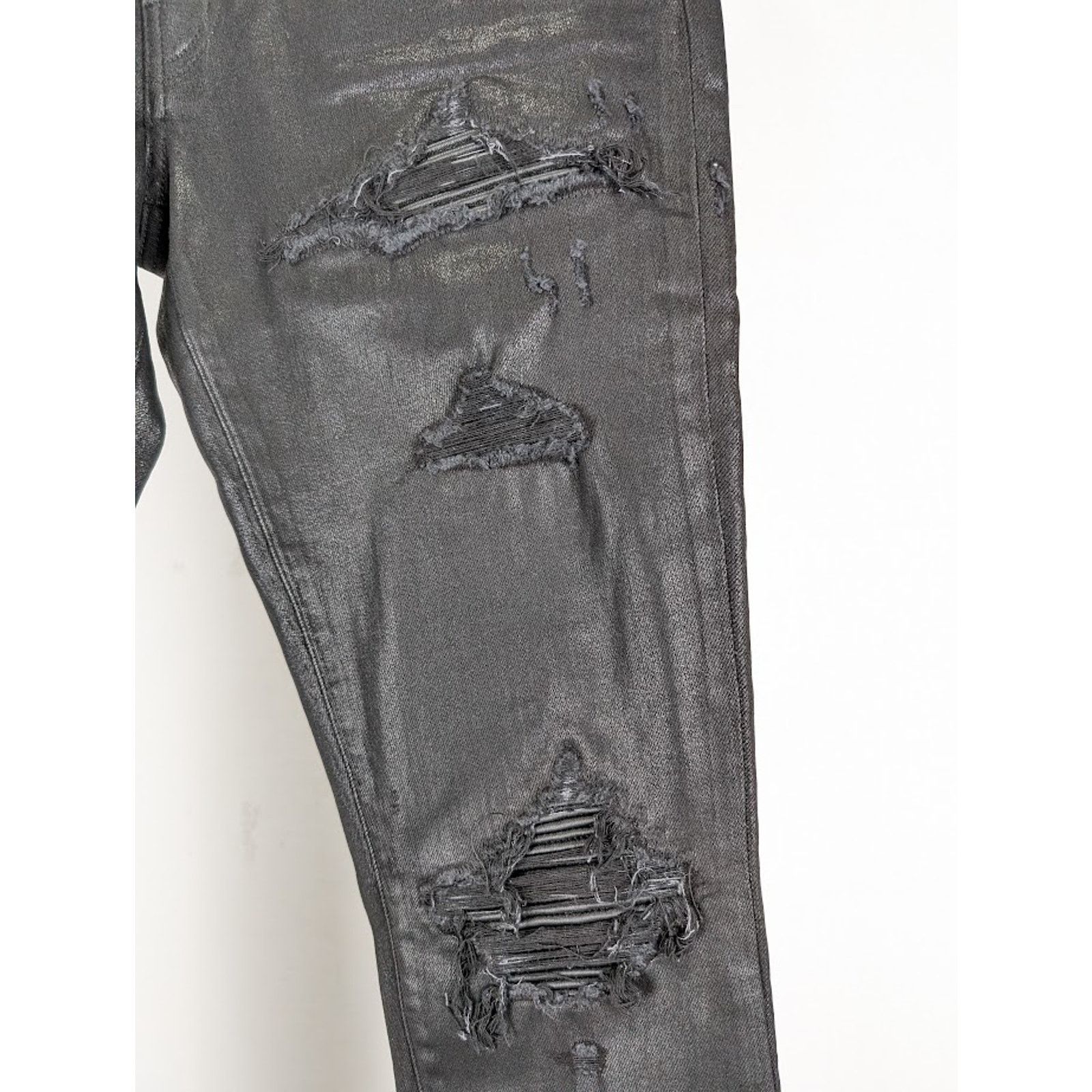 Amiri o1rshd1 Q:2 / Coated MX1 Jeans in Black Size US 33 - 11 Thumbnail