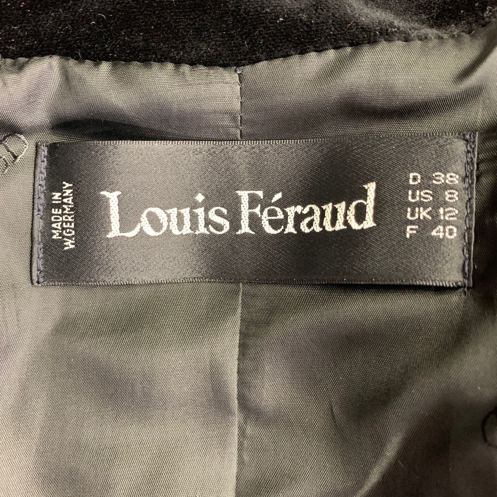 Louis Feraud 8 Black Cream Wool Houndstooth Double Breasted Skirt Set Size 30" / US 8 / IT 44 - 6 Thumbnail
