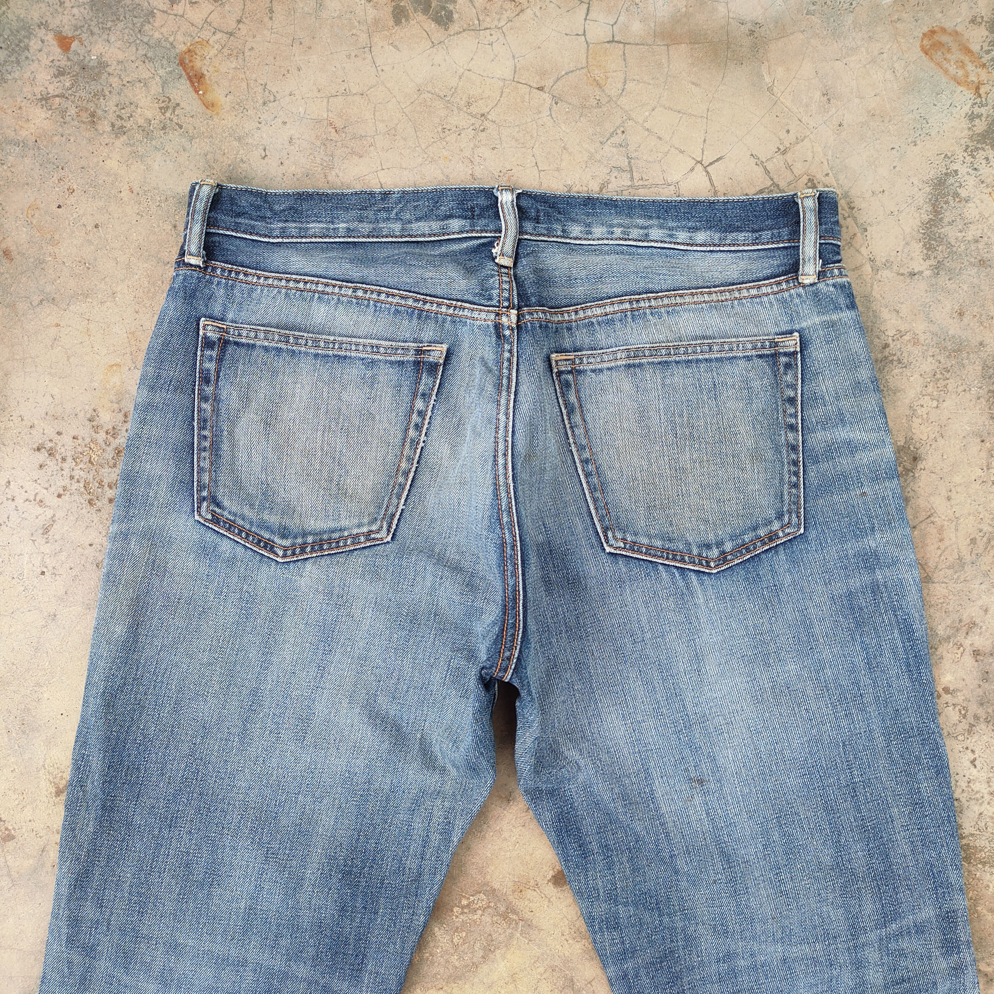 Japanese Brand × Jean × Vintage VINTAGE JAPANESE FADED RIPPED JEANS DENIM PANTS Size US 37 - 12 Thumbnail