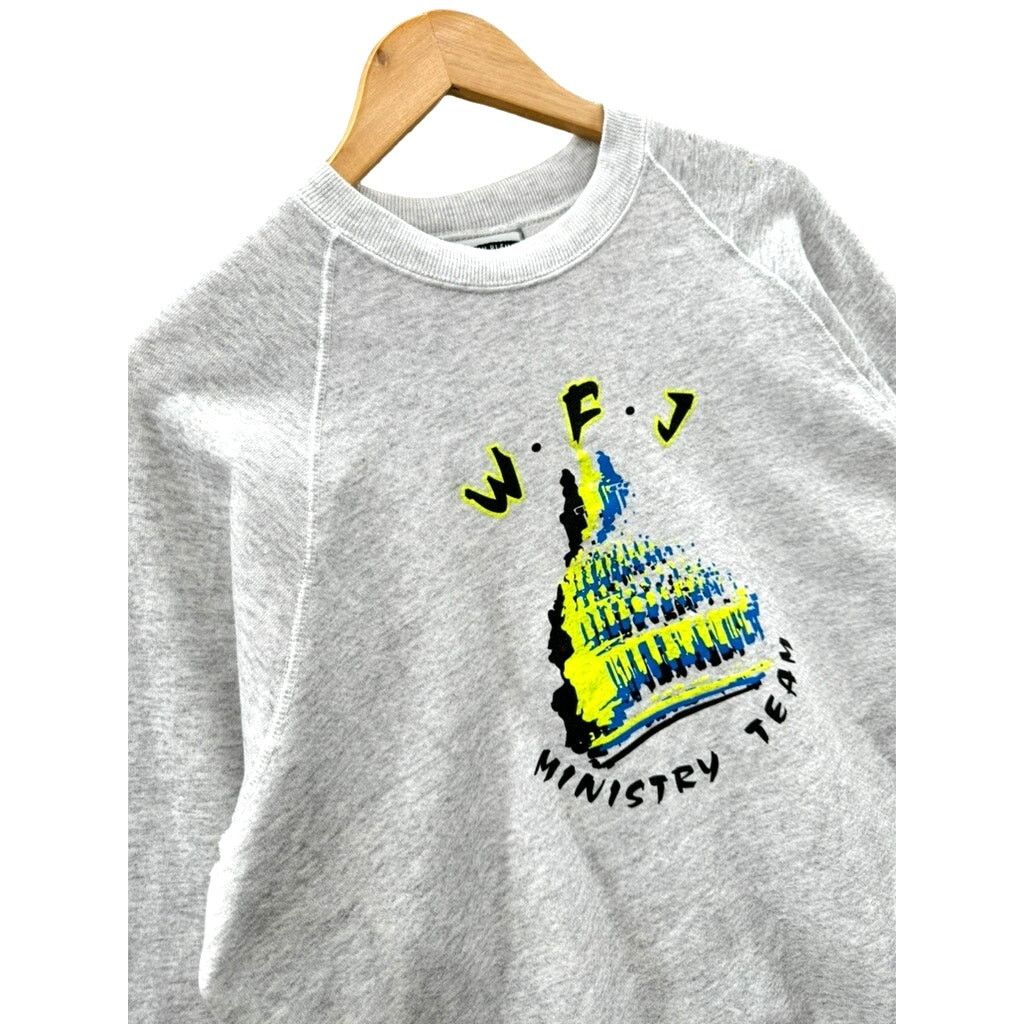 Lee × Vintage 1990's Lee W.F.J Ministry Team Cotton Crewneck Sweatshirt Size US XL / EU 56 / 4 - 5 Thumbnail