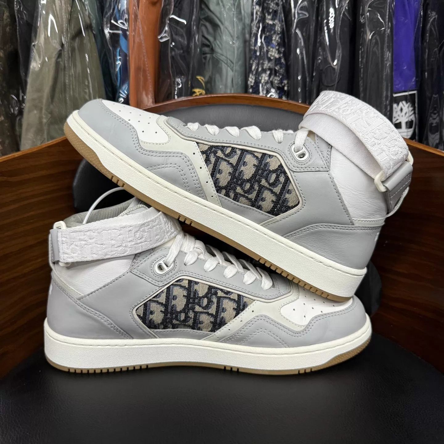 Dior Dior B27 Mid Gray/White Oblique Print 43 98 New Size US 10 / EU 43 - 7 Thumbnail