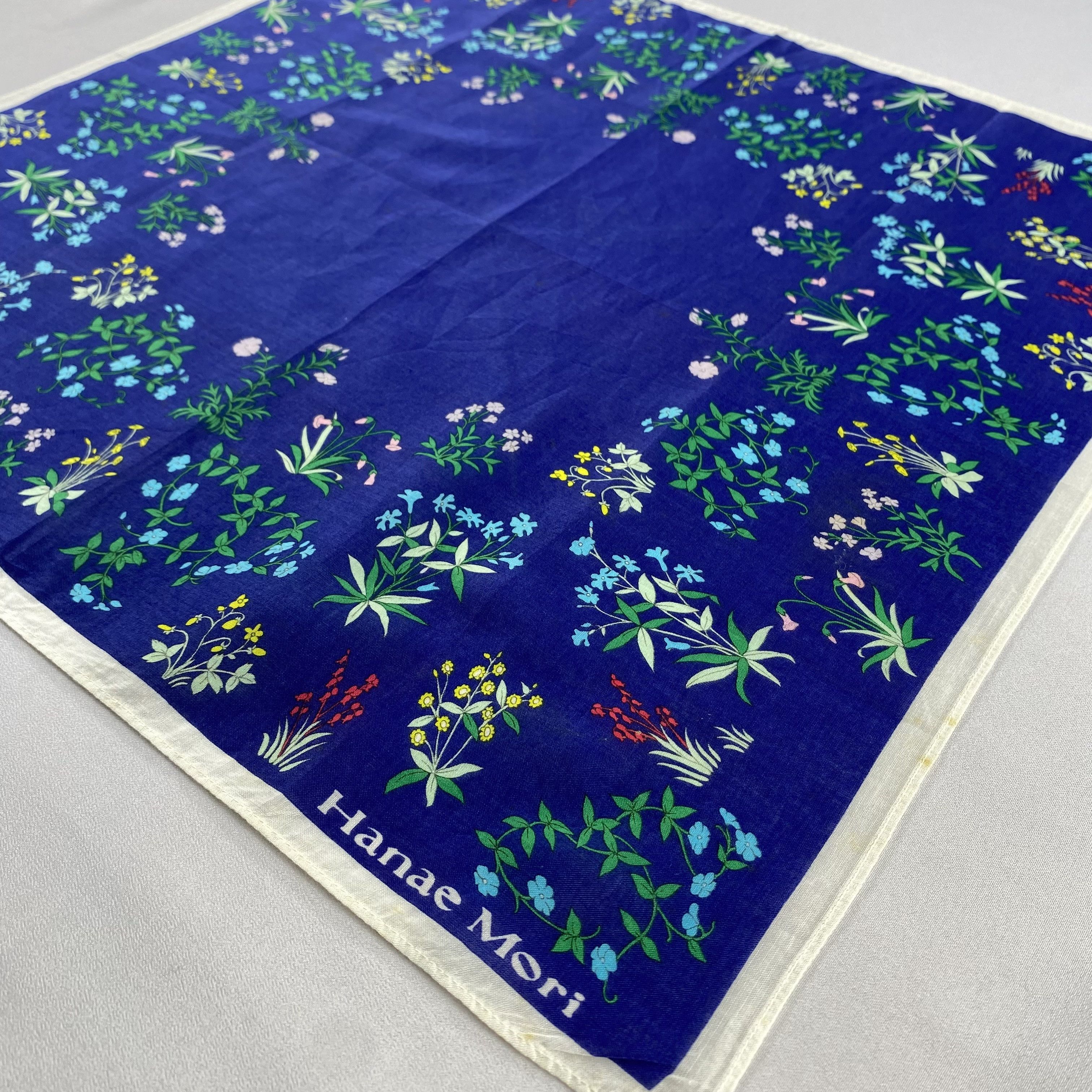 Hanae Mori × Vintage Hanae Mori Neckerchief / Bandana / Handkerchief-P1649 Size ONE SIZE - 2 Thumbnail