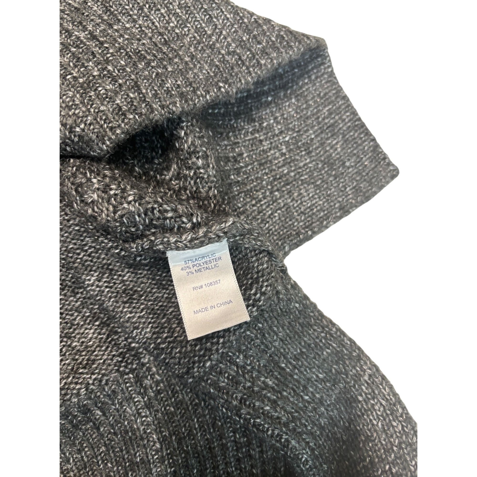Other St. John’s Bay Mixed Stitch Reglan, Crew Neck Sweater, Charc Size M / US 6-8 / IT 42-44 - 6 Thumbnail
