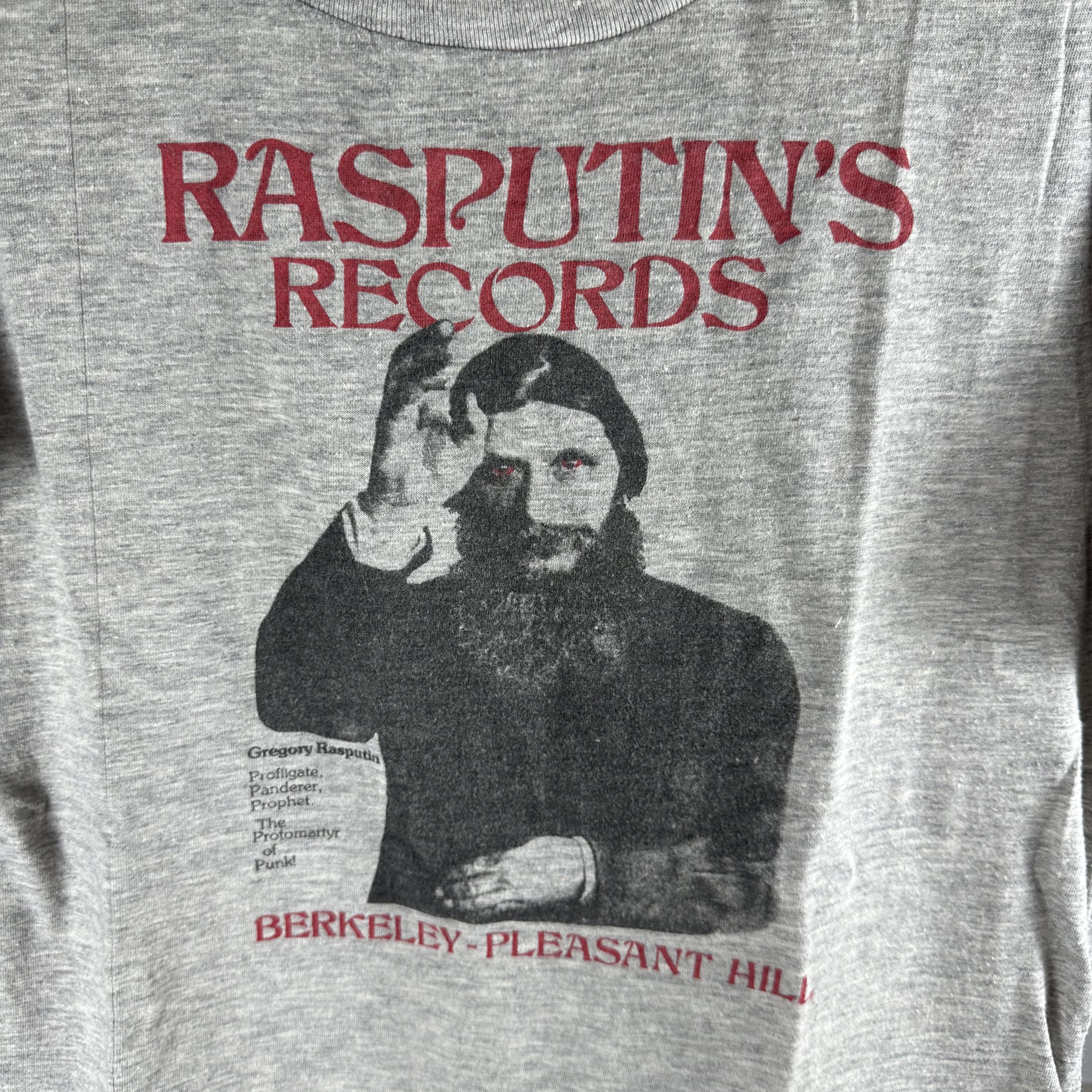 Vintage ​​​90s Rasputin Records Grigori Rasputin Punk T-Shirt Size US L / EU 52-54 / 3 - 2 Thumbnail