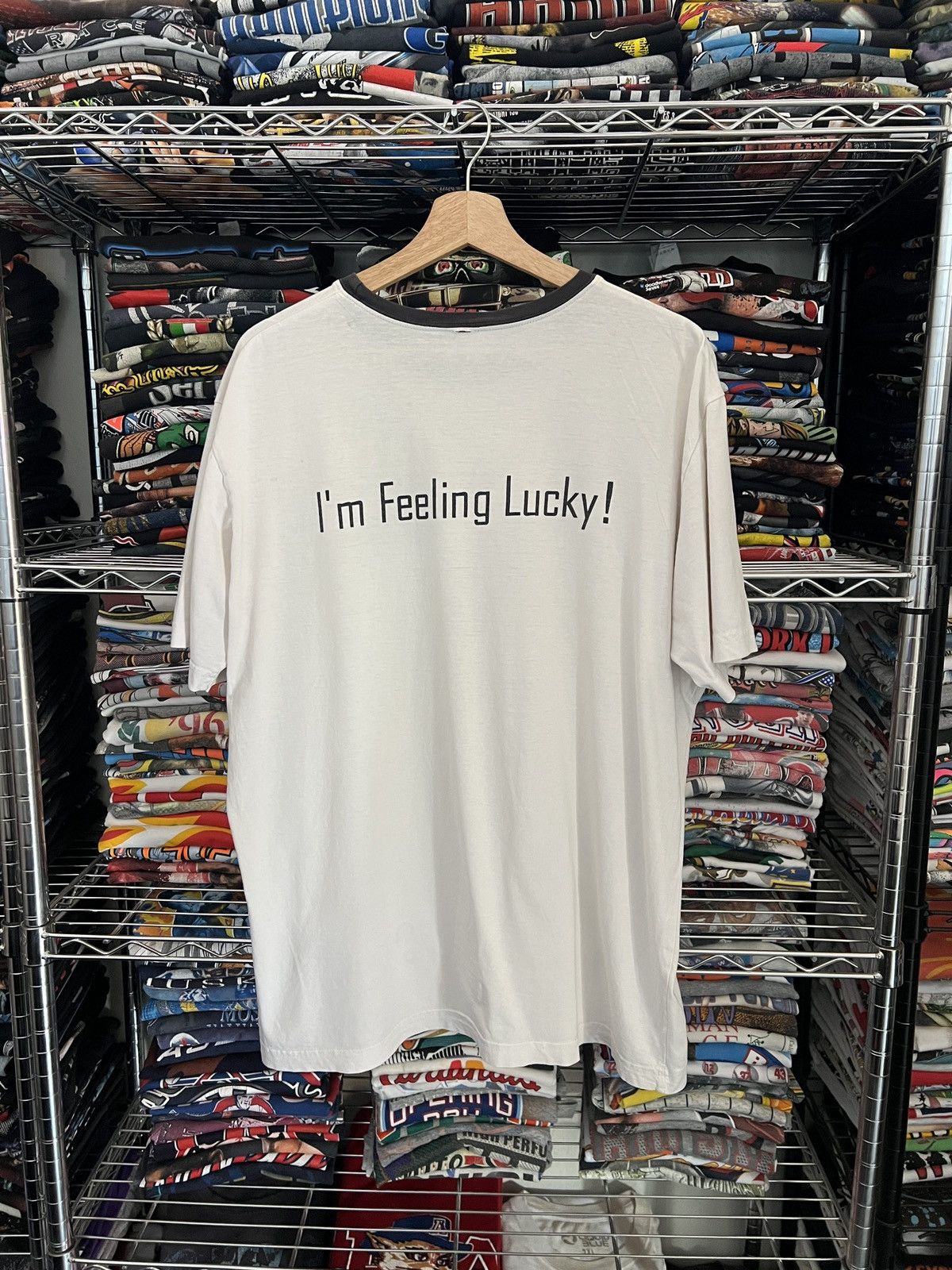 Microsoft 2000s www.google.com I’m Feeling Lucky Ringer Computer Tee Size US XL / EU 56 / 4 - 2 Thumbnail