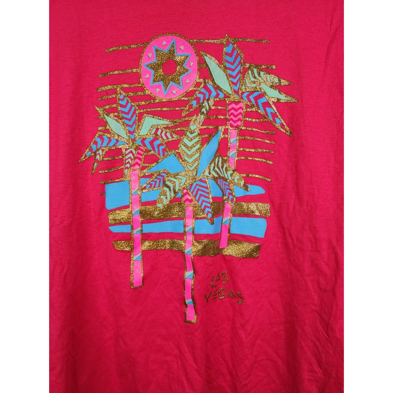 Jerzees × Vintage Vintage Las Vegas Shirt Palm Tree Jerzees Pink Tee 90s VTG M Size US M / EU 48-50 / 2 - 2 Thumbnail