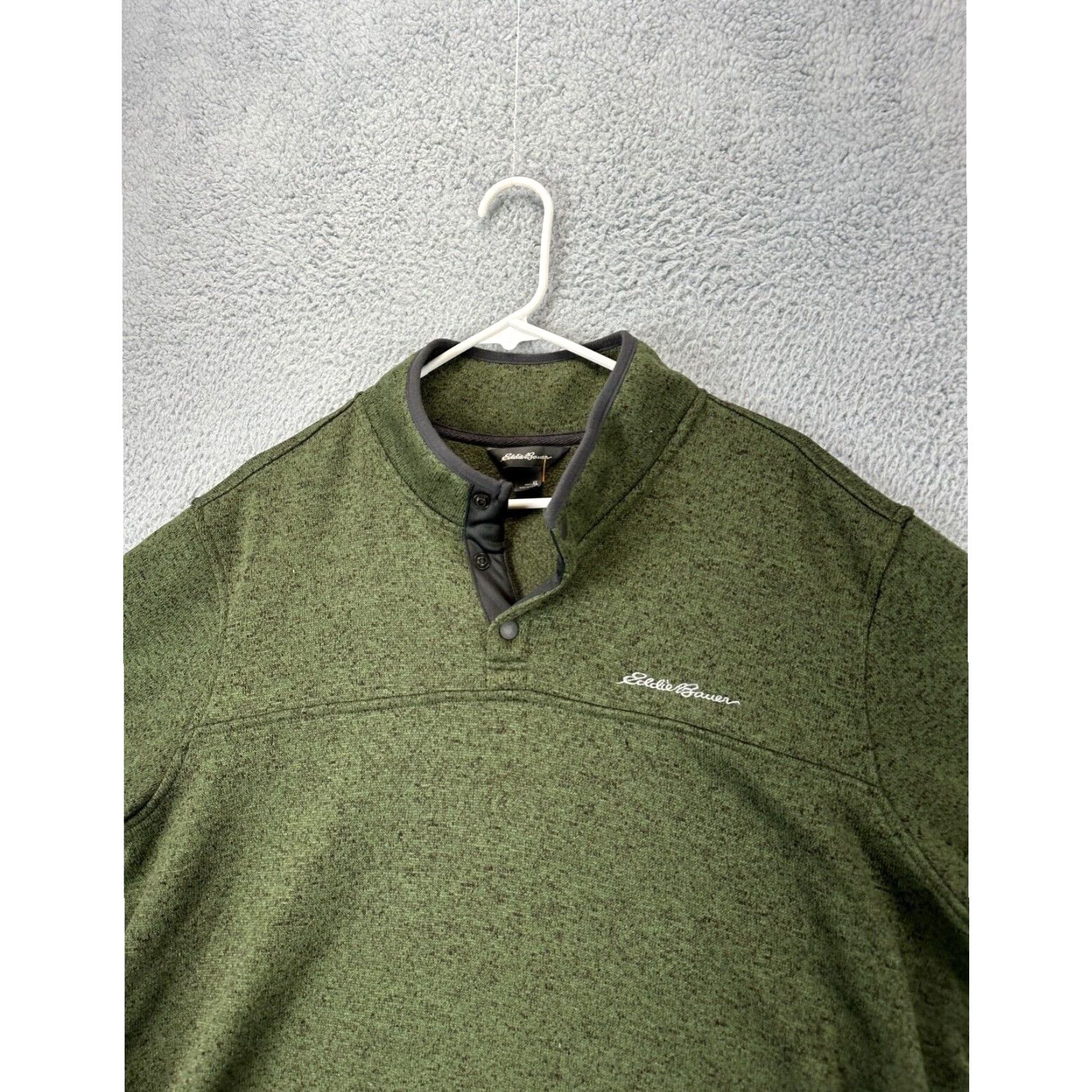 Eddie Bauer Eddie Bauer Sweater Mens XL Green Radiator Fleece Logo Quarter Snap Mock Pullover Size US XL / EU 56 / 4 - 6 Thumbnail
