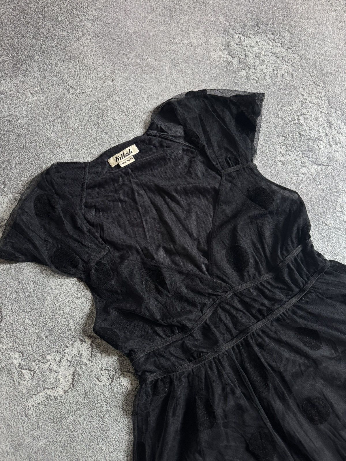 Miss Sixty Killah by Miss Sixty M size dotted mesh dress gothic Y2K Size M / US 6-8 / IT 42-44 - 3 Thumbnail