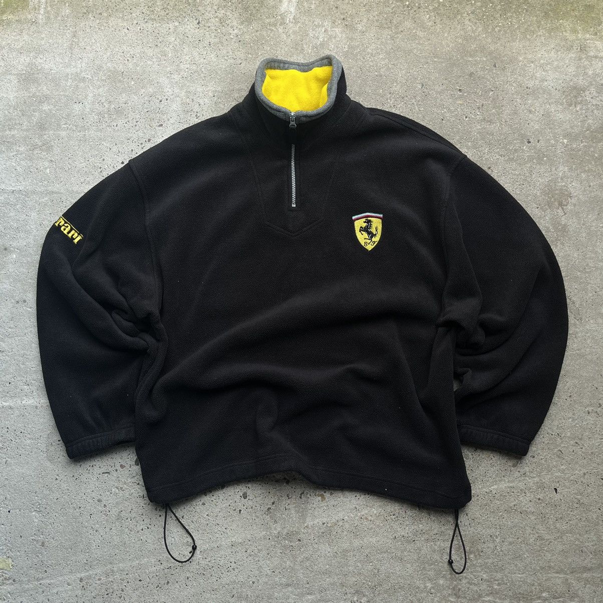 image of Ferrari 1997 Michael Schumacher Black Yellow Fleece Oversize, Men's (Size 2XL)