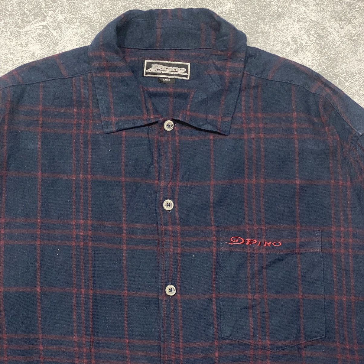 Japanese Brand Vintage 90s Piko Flannel Size US XL / EU 56 / 4 - 2 Thumbnail