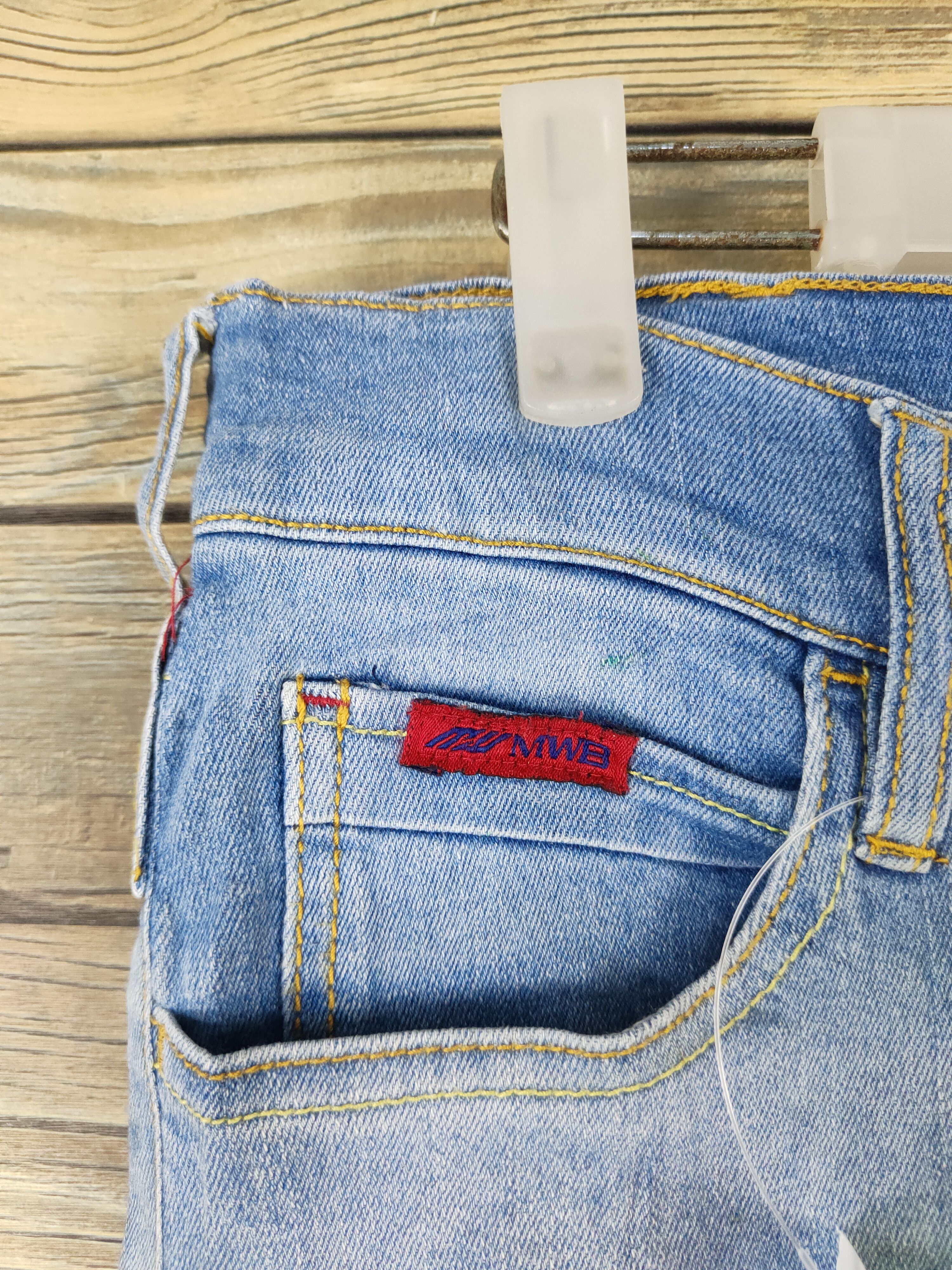 Japanese Brand Blue Monster Blue Distressed Ripped Jeans #W1951 Size US 32 / EU 48 - 3 Thumbnail