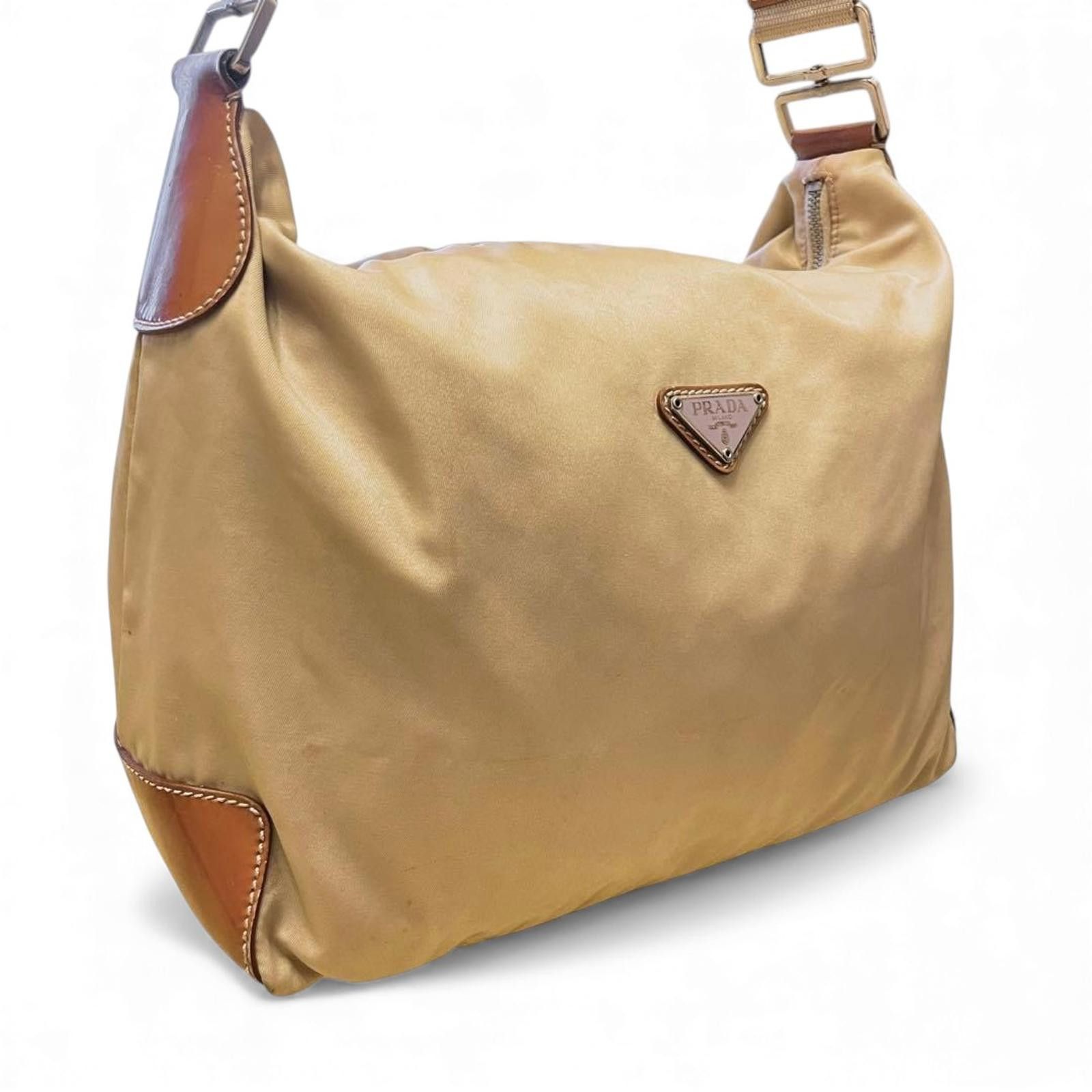 Prada Prada - Beige Brown Shoulder Bag Size ONE SIZE - 3 Thumbnail