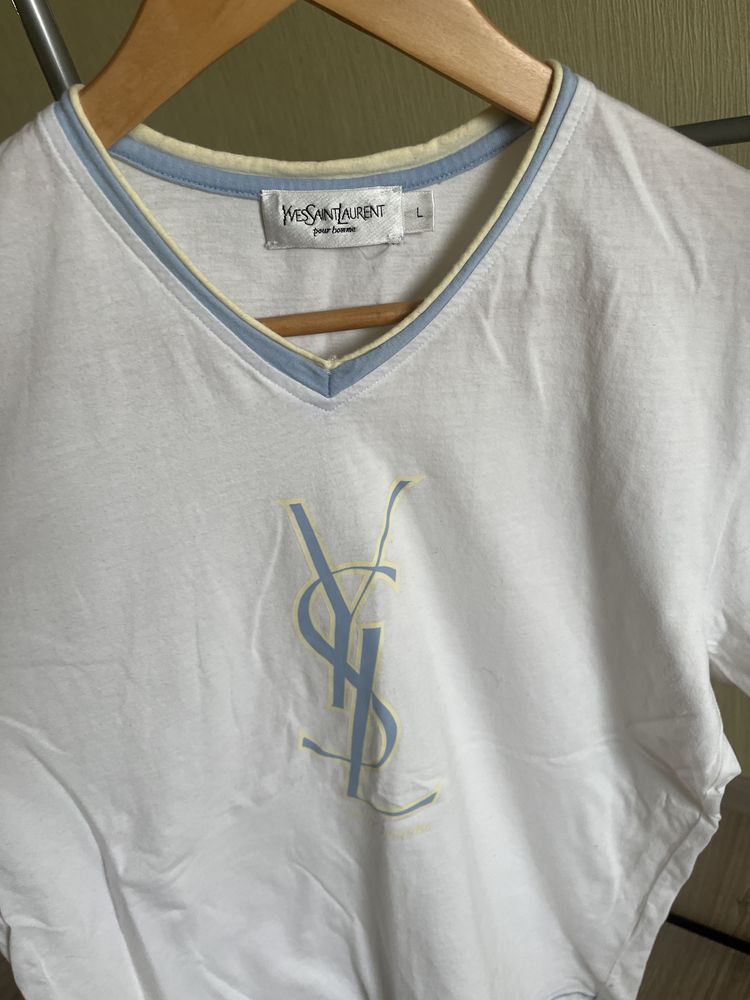 Yves Saint Laurent Yves Saint Laurent Logo T shirt Size US L / EU 52-54 / 3 - 3 Thumbnail