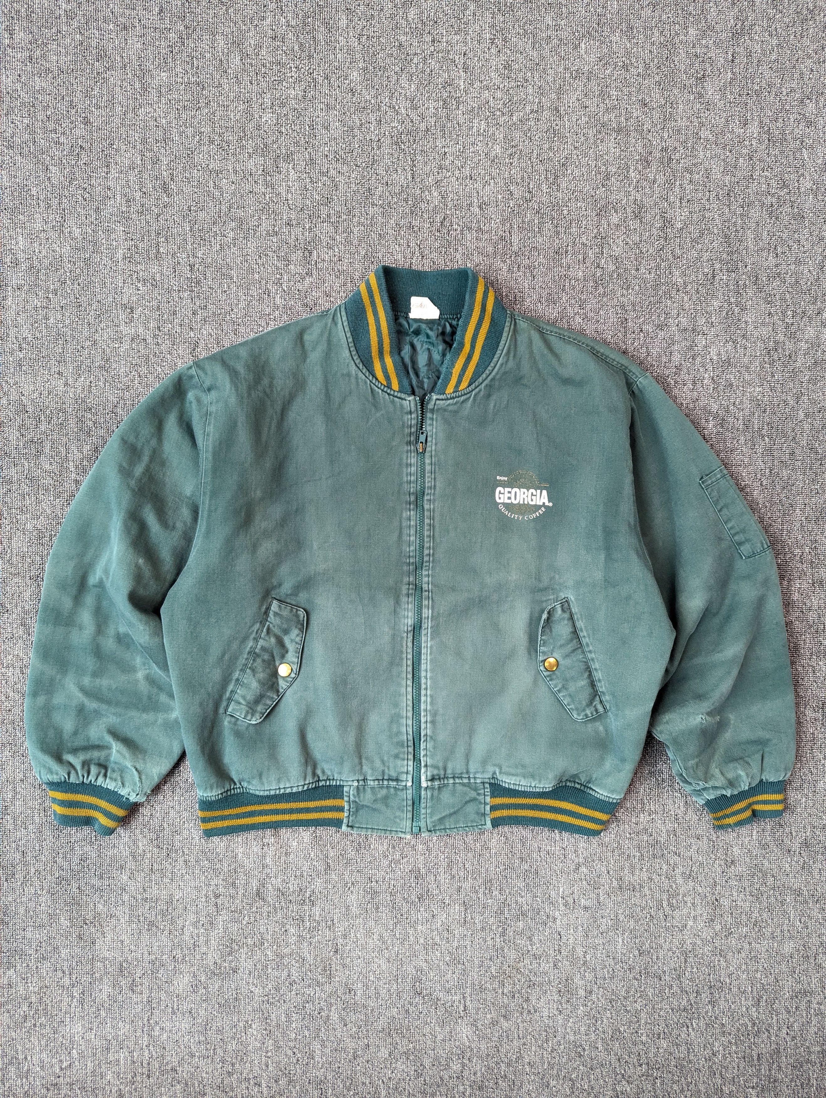 Other Vintage 90s Georgia Quality Coffe By Coca Cola Bomber Jacket Size US L / EU 52-54 / 3 - 1 Thumbnail