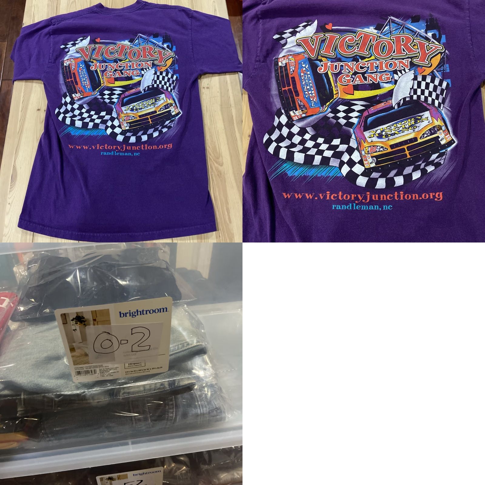 NASCAR VINTAGE NASCAR Mens L Distressed Spell Out Victory Junction Gang Racing T-Shirt Size US L / EU 52-54 / 3 - 8 Thumbnail