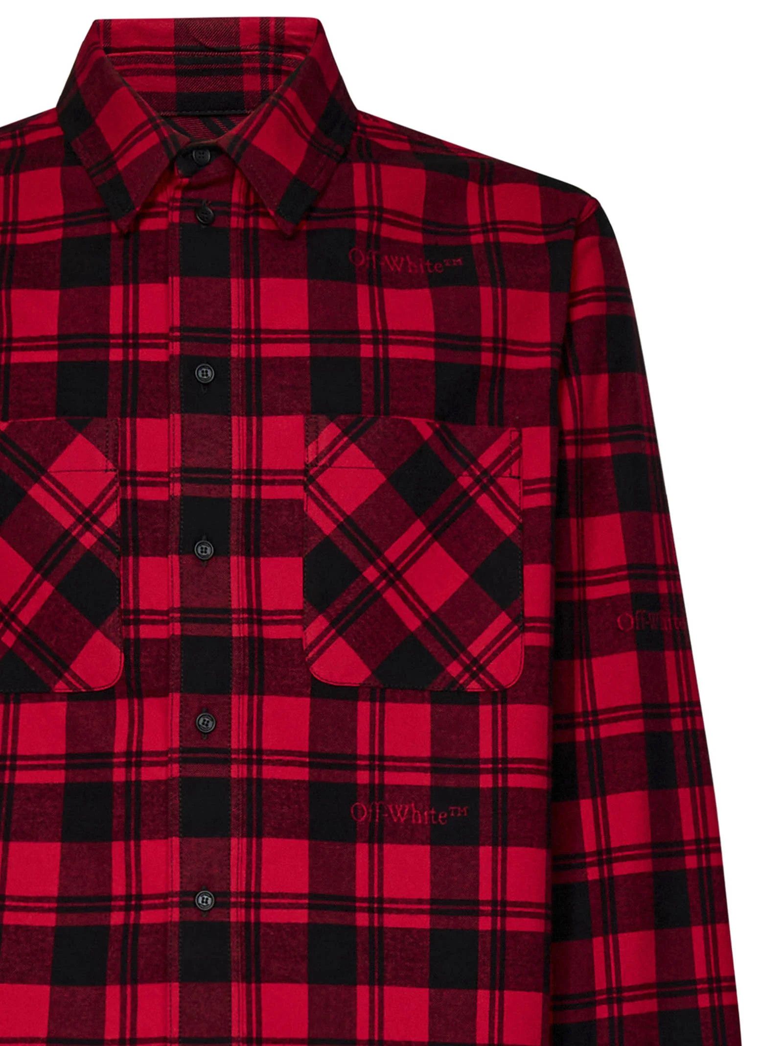 Off-White o1y0325 Logo Checked Shirt in Multicolor Size US M / EU 48-50 / 2 - 2 Thumbnail