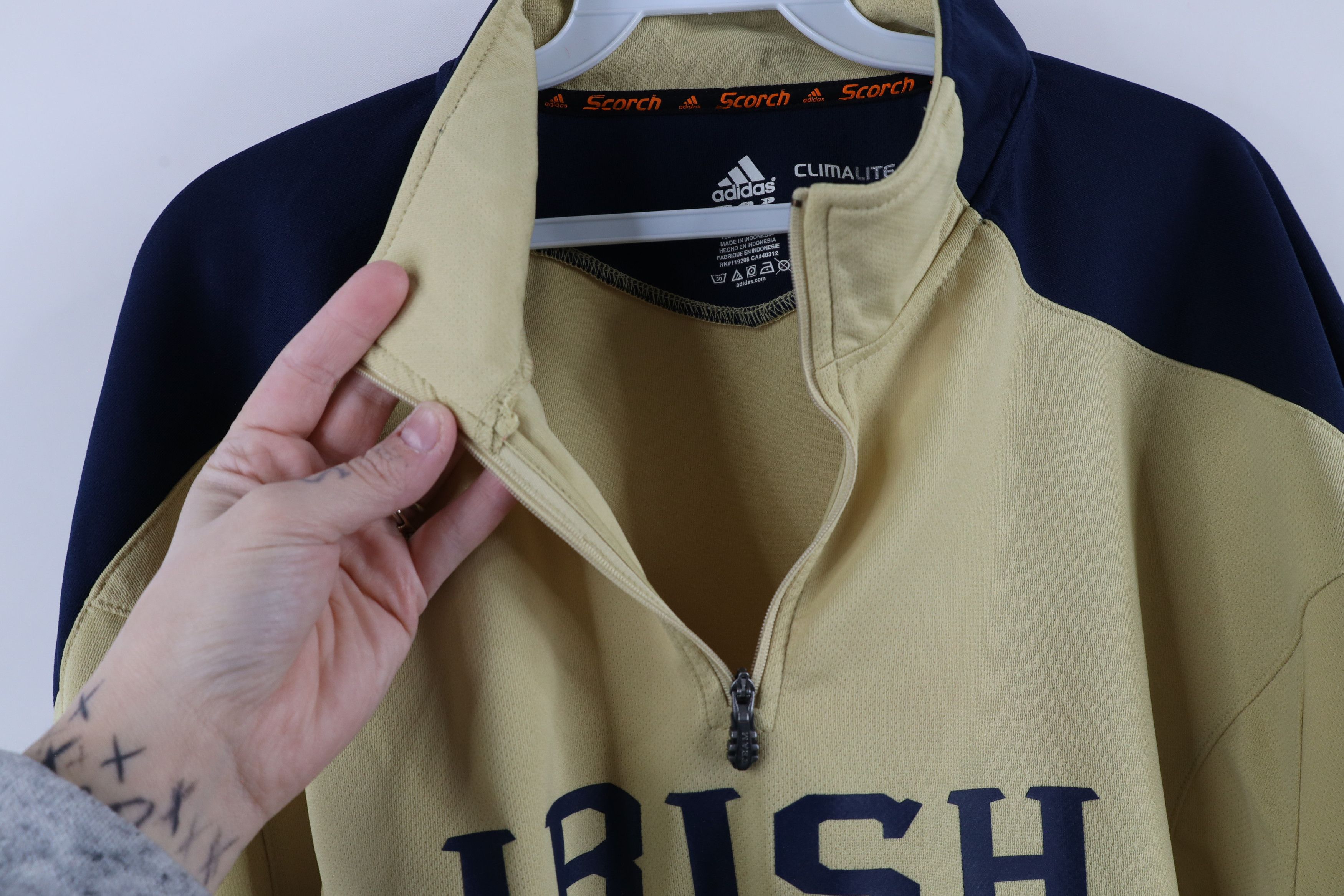 Adidas Adidas Notre Dame University Football Team Issued Sweater Size US XL / EU 56 / 4 - 9 Thumbnail