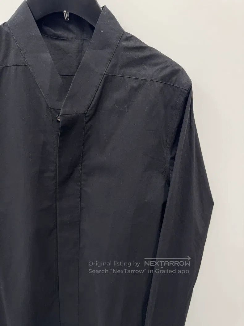 Rick Owens Rick Owens Black V-Neck Long Shirt Size US S / EU 44-46 / 1 - 3 Thumbnail