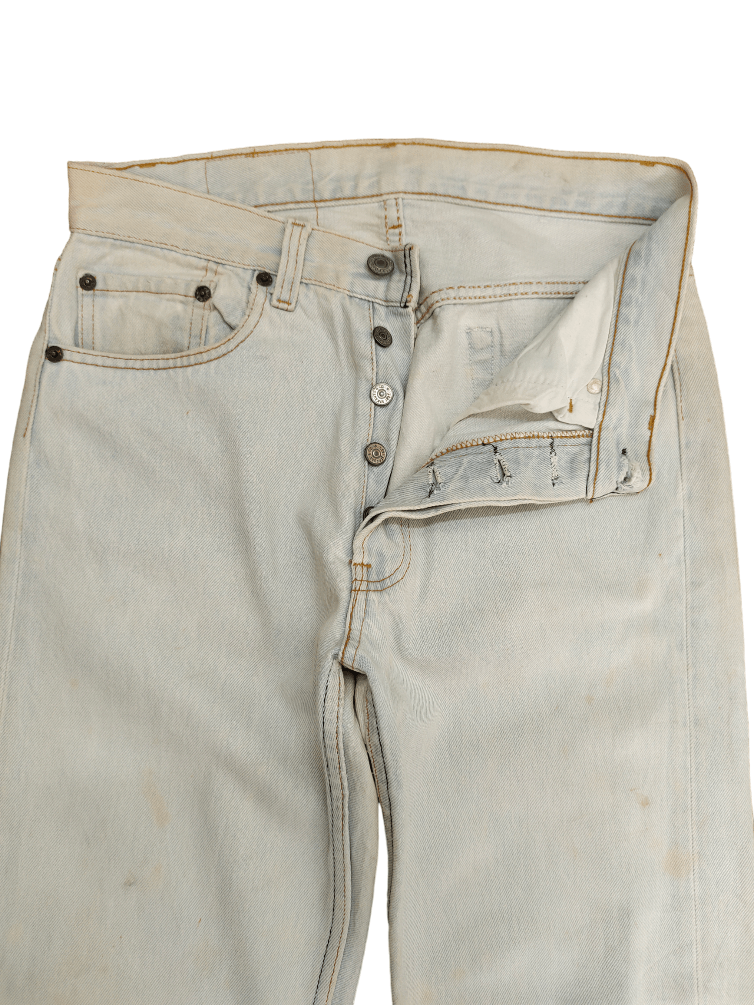 Levi's Vintage 80s Levis 501 Light Dirty Wash Denim Jeans Size US 29 - 9 Thumbnail
