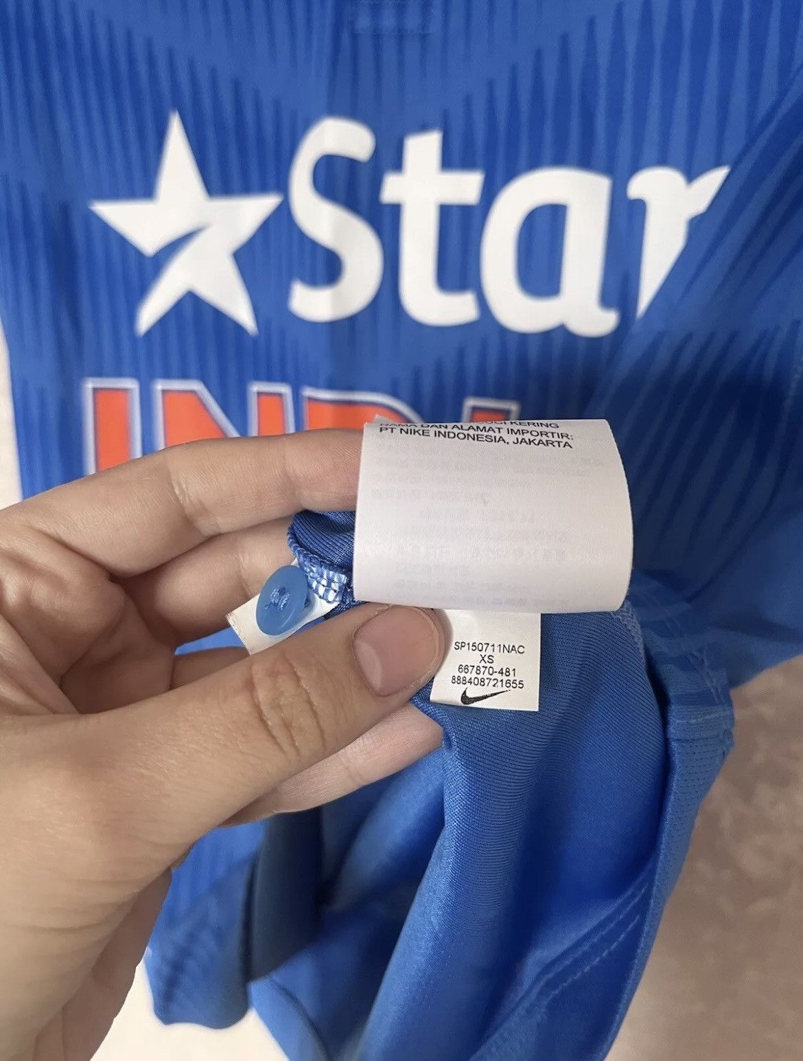 Nike India National Cricket Nike Jersey Size XS Star India Size US XS / EU 42 / 0 - 7 Thumbnail