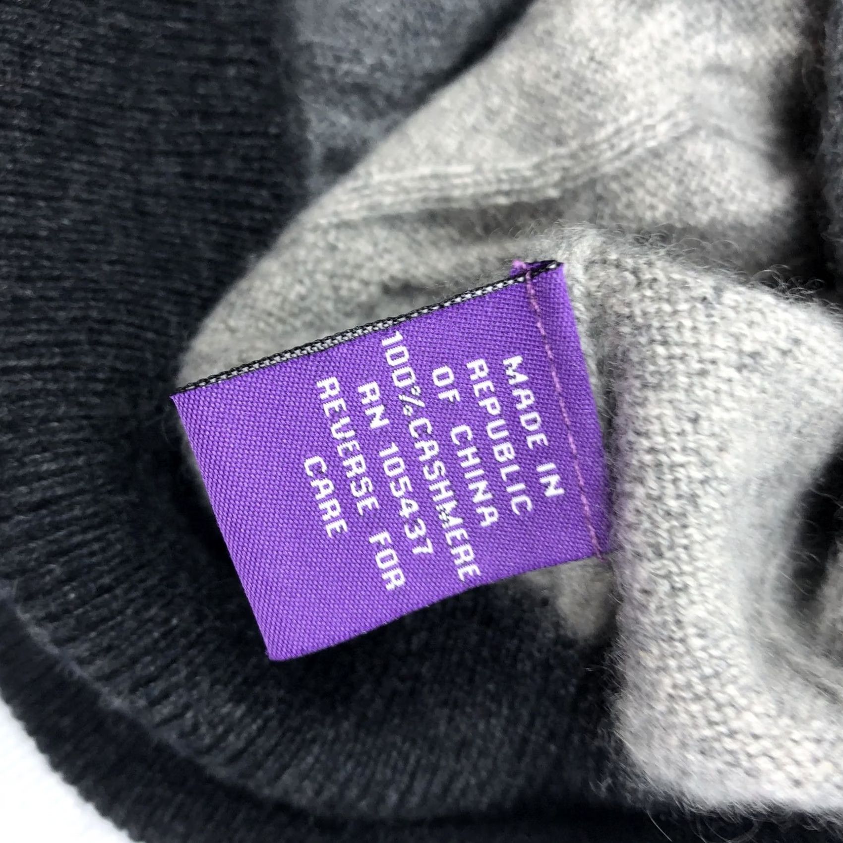 Peter Millar Peter Millar Men's XL Cashmere Argyle Cable Knit Sweater Grey Black Pullover Crew Neck Ribbed Trim Autumn Winter Spring Modern Preppy Casual Everyday Size US XL / EU 56 / 4 - 7 Thumbnail
