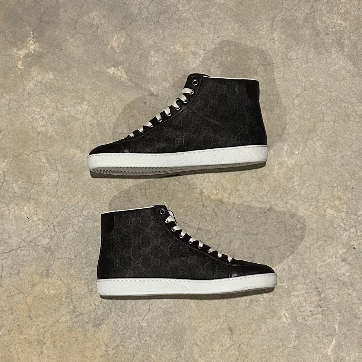 Gucci Gucci GG Supreme Canvas Leather Trim High Top Sneakers US 7 Size US 7 / EU 40 - 4 Thumbnail
