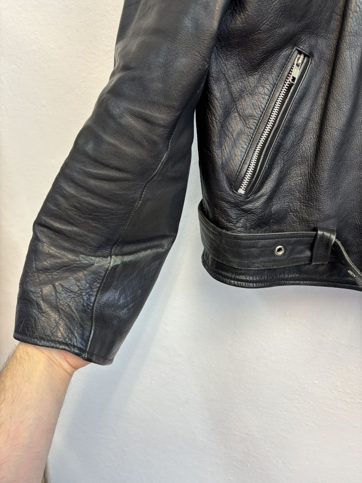 Genuine Leather × Vintage Vintage Ramones Jacket Leather Genuine Rock Metal Punk Rare Size US L / EU 52-54 / 3 - 10 Thumbnail