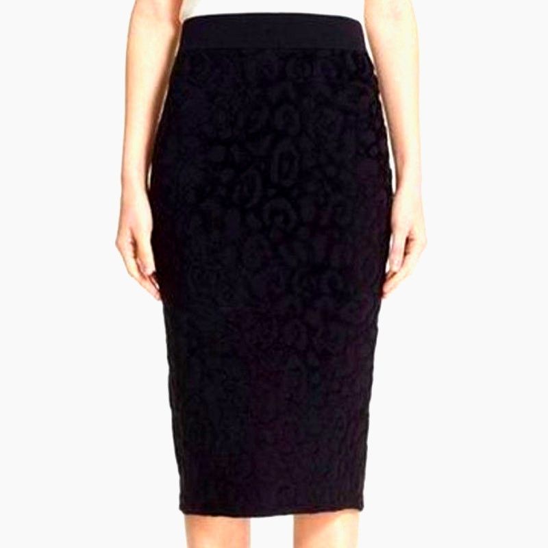 Burberry BURBERRY London Women's Black Bodycon Sweater Skirt | XL Size 38" / US 16 / IT 52 - 1 Thumbnail