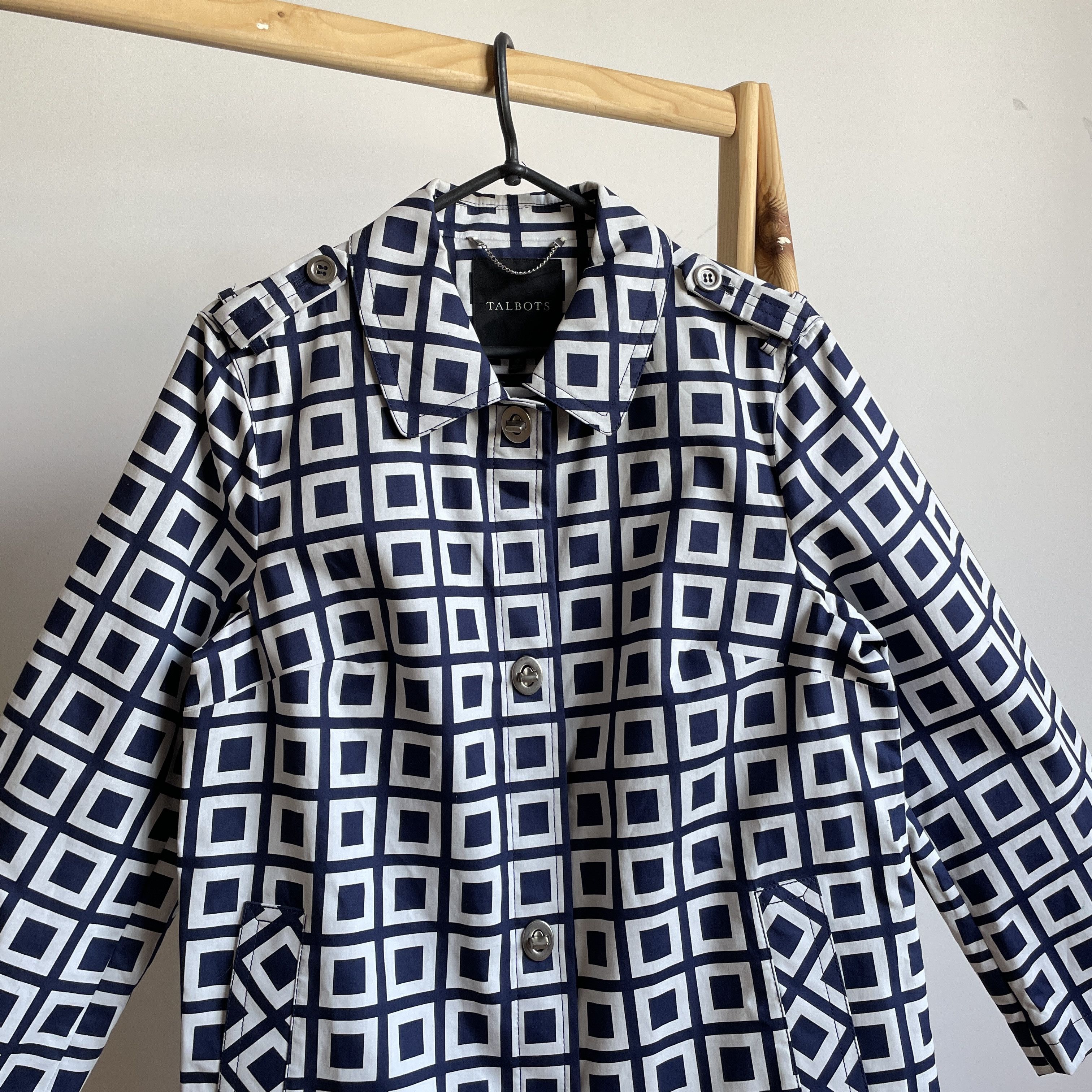 Talbots Talbots Womens Geometrical Pattewn Rain Coat Size 12 Size XL / US 12-14 / IT 48-50 - 4 Thumbnail