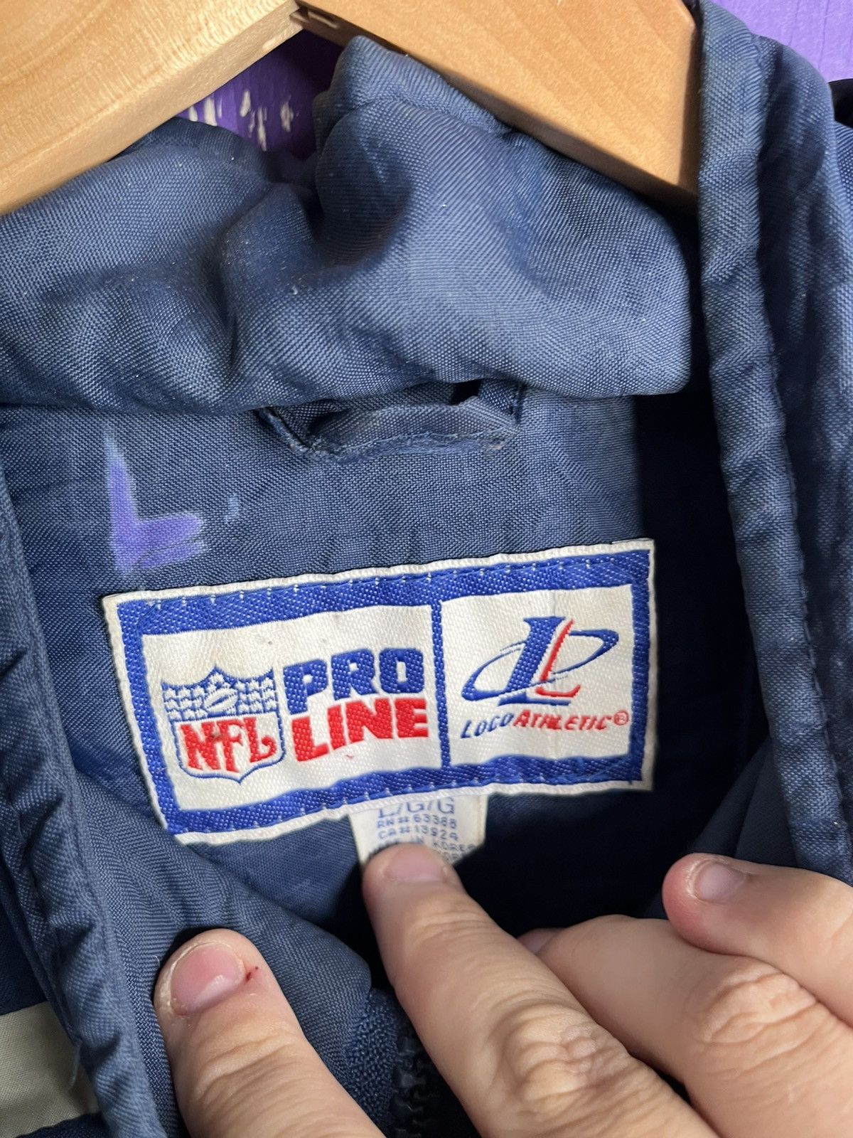 Logo Athletic × NFL × Vintage Vintage 90s Logo athletic Dallas cowboys wave puffer jacket Size US XL / EU 56 / 4 - 4 Thumbnail