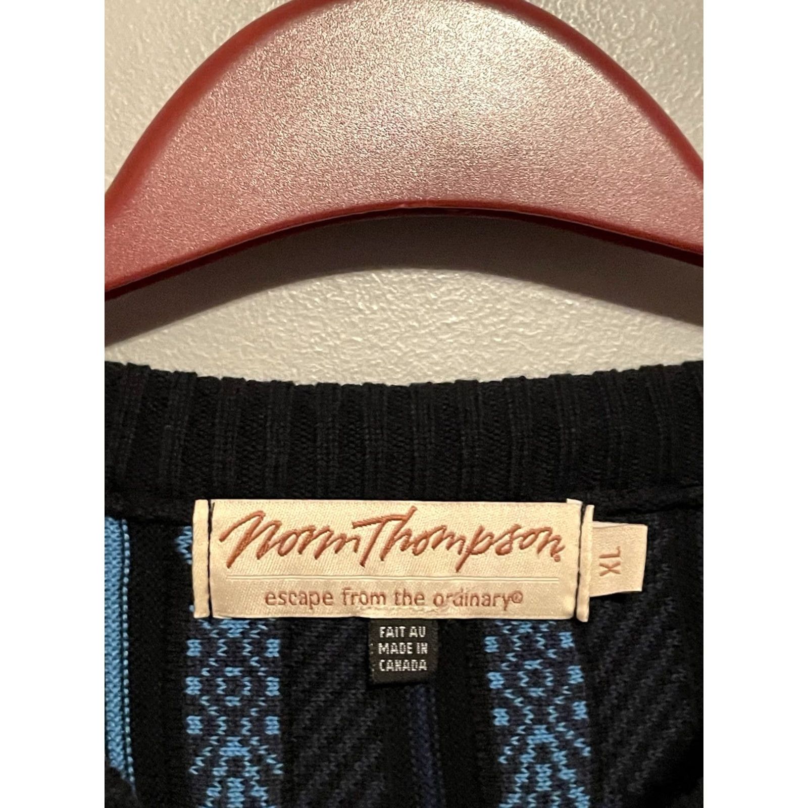 Jim Thompson VINTAGE Norm Thompson Sweater Shirt Mens XL Blue 90s Hip Hop Streetwear Knit Pullover Long Sleeve Vintage 90s B382 Size US XL / EU 56 / 4 - 3 Thumbnail