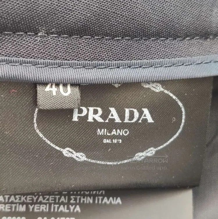 Prada Prada Black Wool Wide. Size 39" - 5 Thumbnail