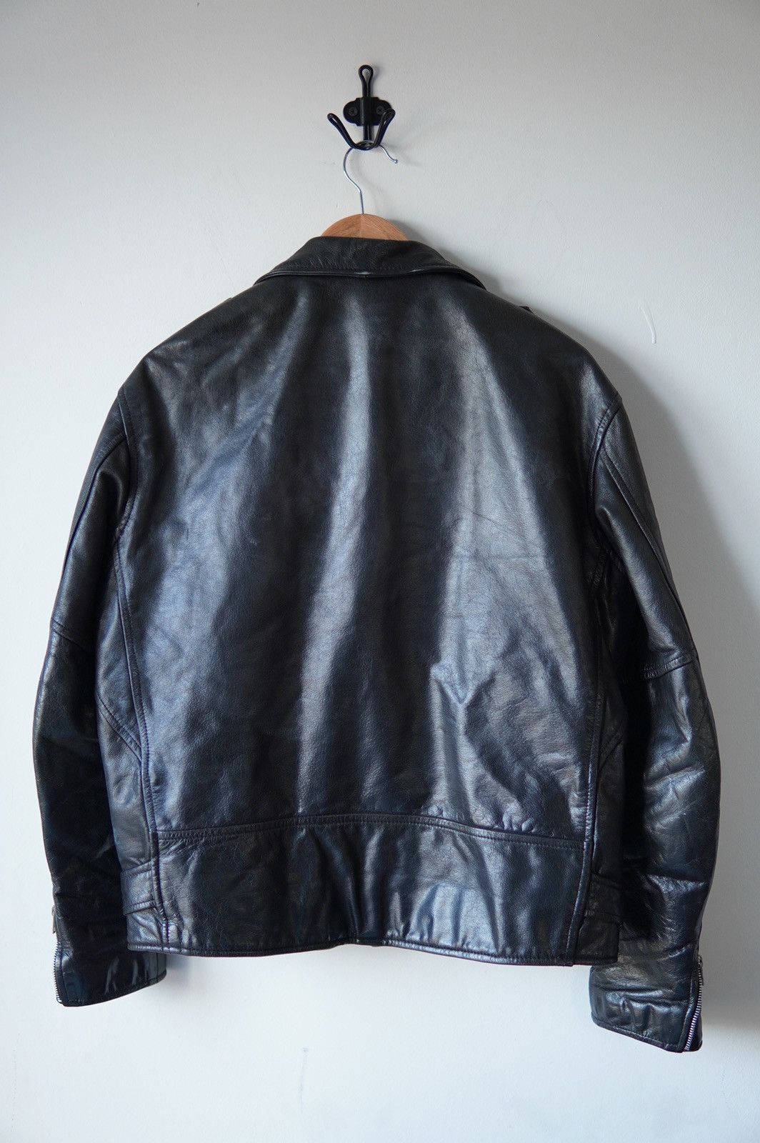 Genuine Leather Vintage Leather Biker Moto Jacket Size US L / EU 52-54 / 3 - 3 Thumbnail