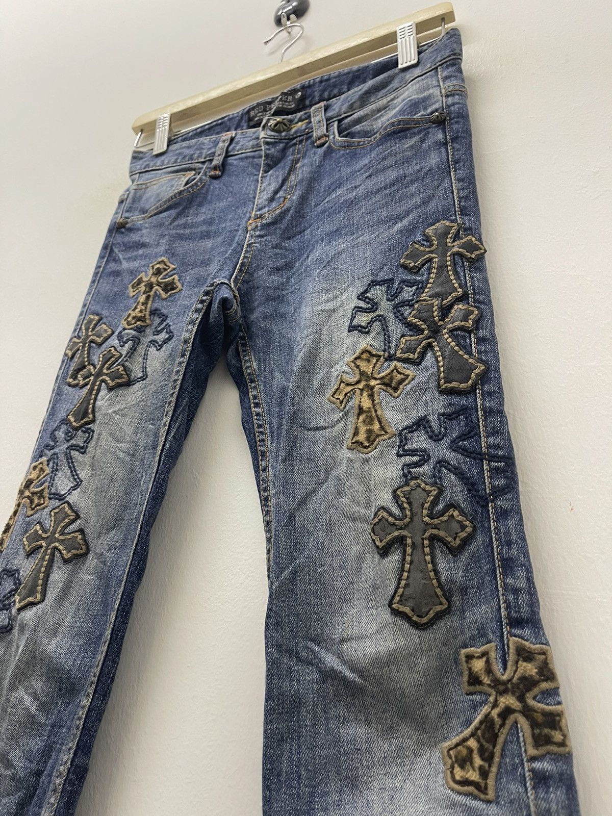 Japanese Brand Rare Vintage RED PEPPER Japan X Chrome Hearts Cross Patch Size US 26 / EU 42 - 5 Thumbnail