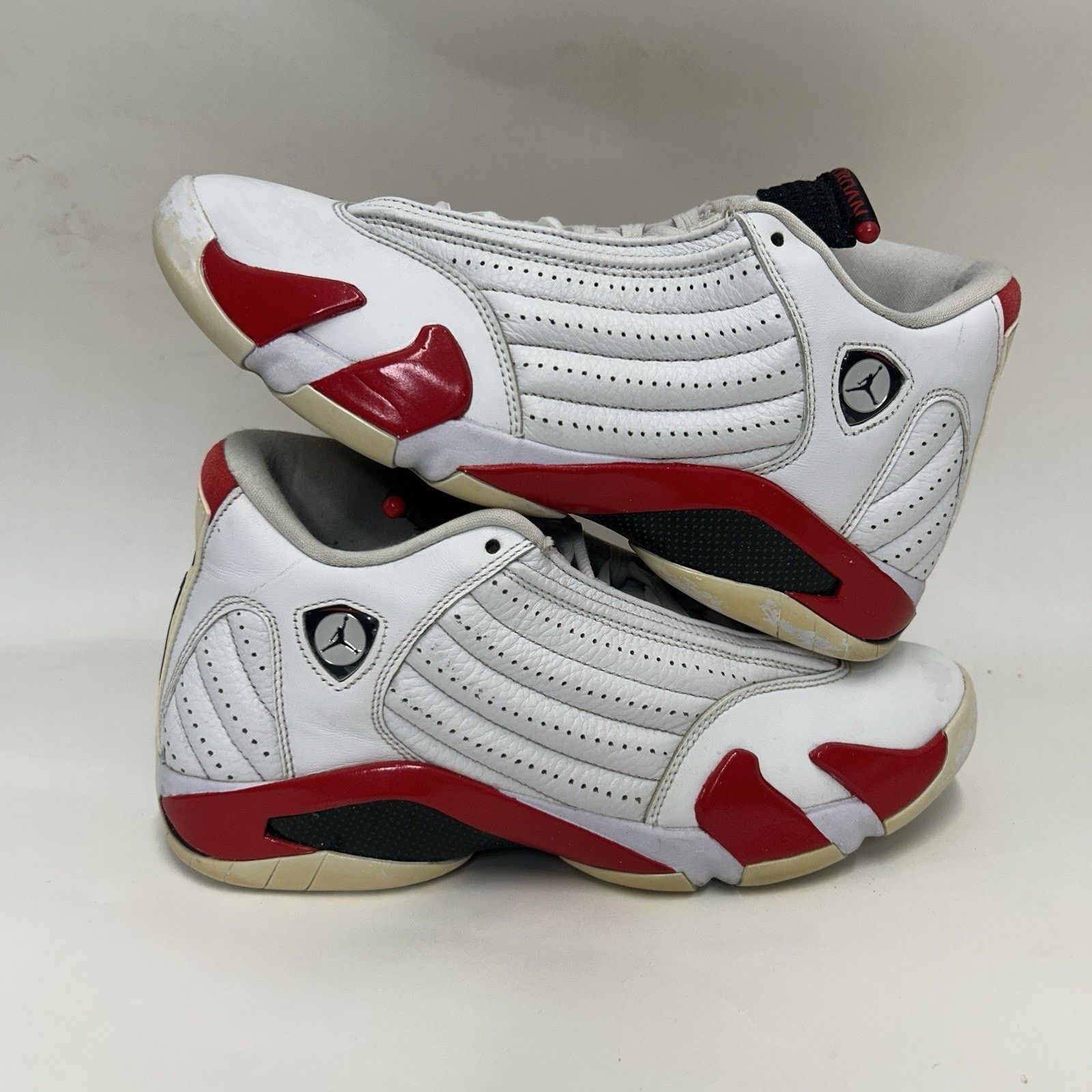 Jordan Brand Nike Air Jordan 14 Retro OG “Candy Cane/RIP Hamilton” Size US 10 / EU 43 - 1 Thumbnail