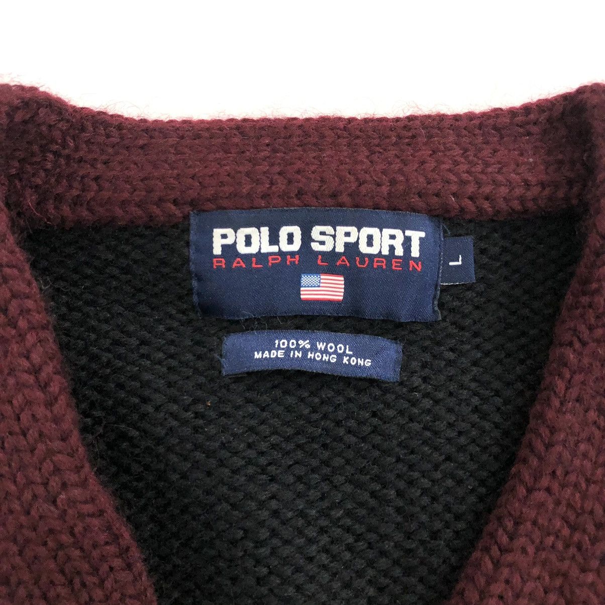 Lo Life Vintage Polo Sport Ralph Lauren Spell Out Knitwear Sweater Size US L / EU 52-54 / 3 - 4 Thumbnail