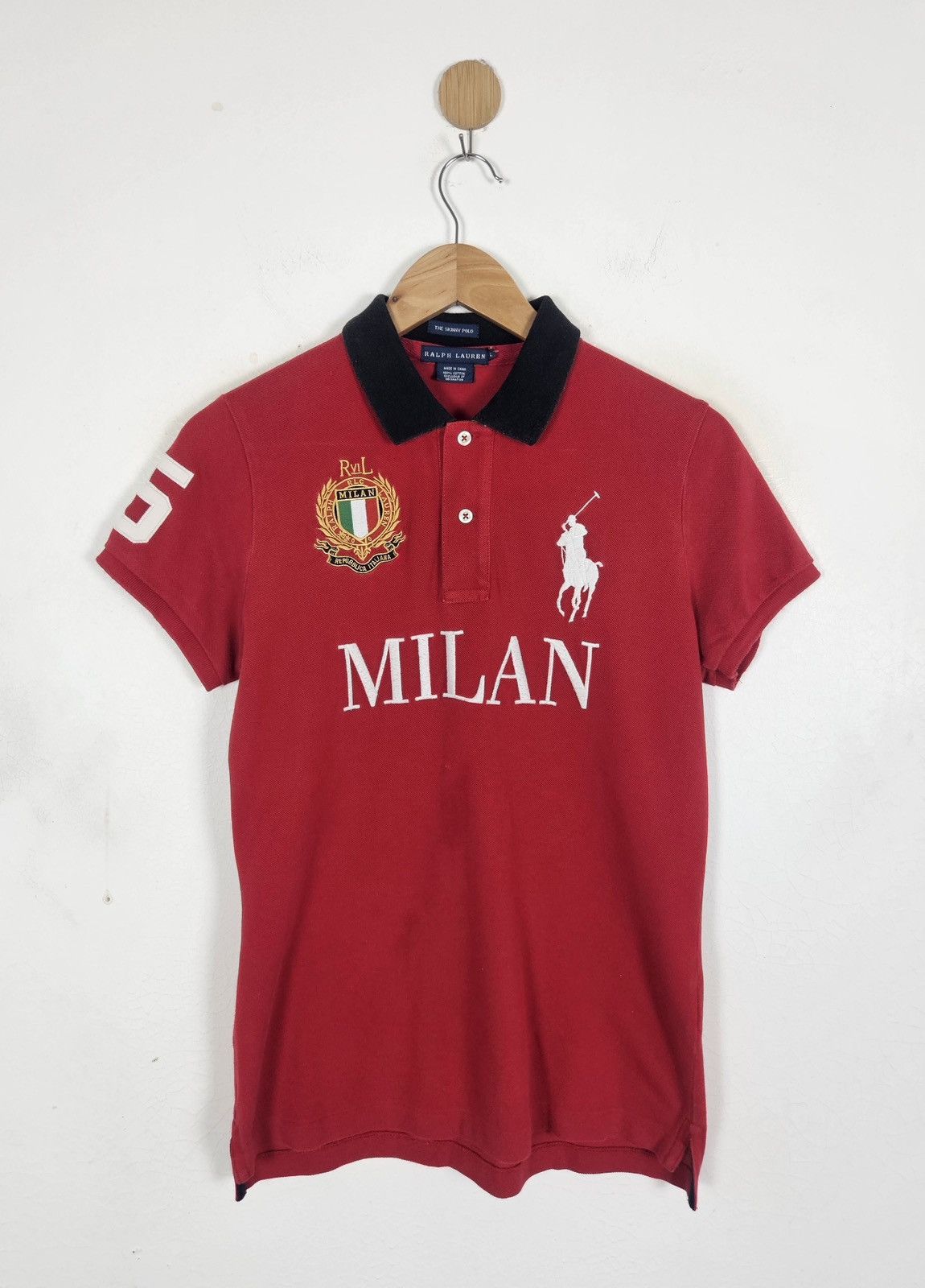 Ralph Lauren MILAN ポロシャツ レッド Polo Ralph Lauren × Vintage Polo Ralph Lauren Milan Polo Shirt